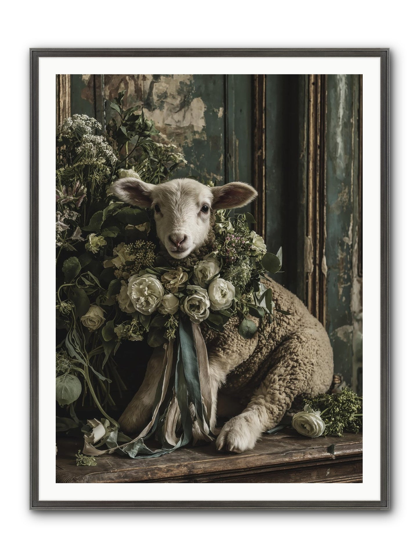 Dorette Framed Print - Slimwoods Black/Silver 36x48