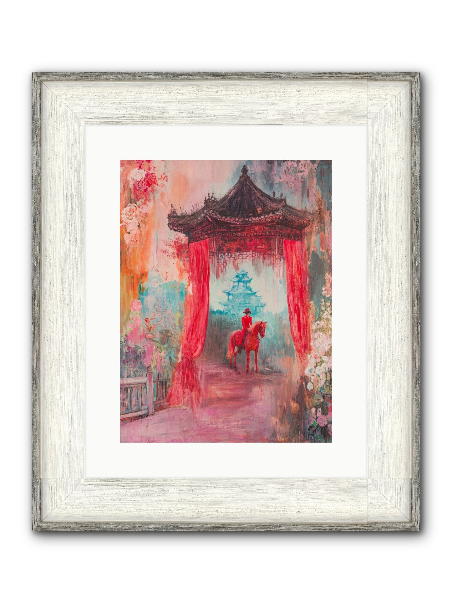 Dragons Dance At Dawn Framed Print - Driftwood White 12x16
