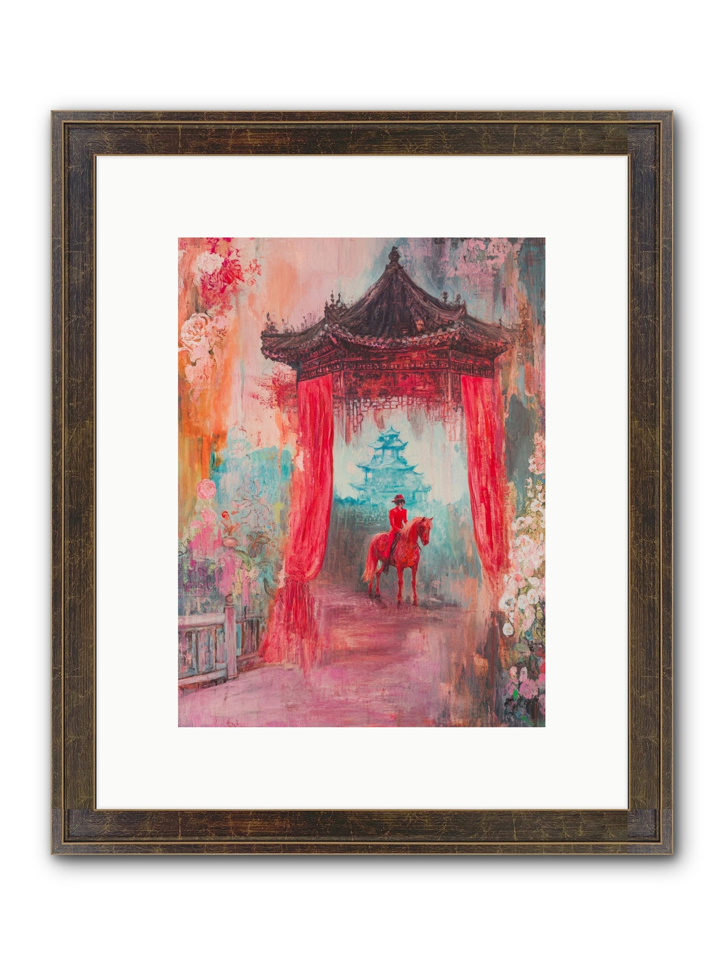 Dragons Dance At Dawn Framed Print - Slimwoods Black/Gold 9x12