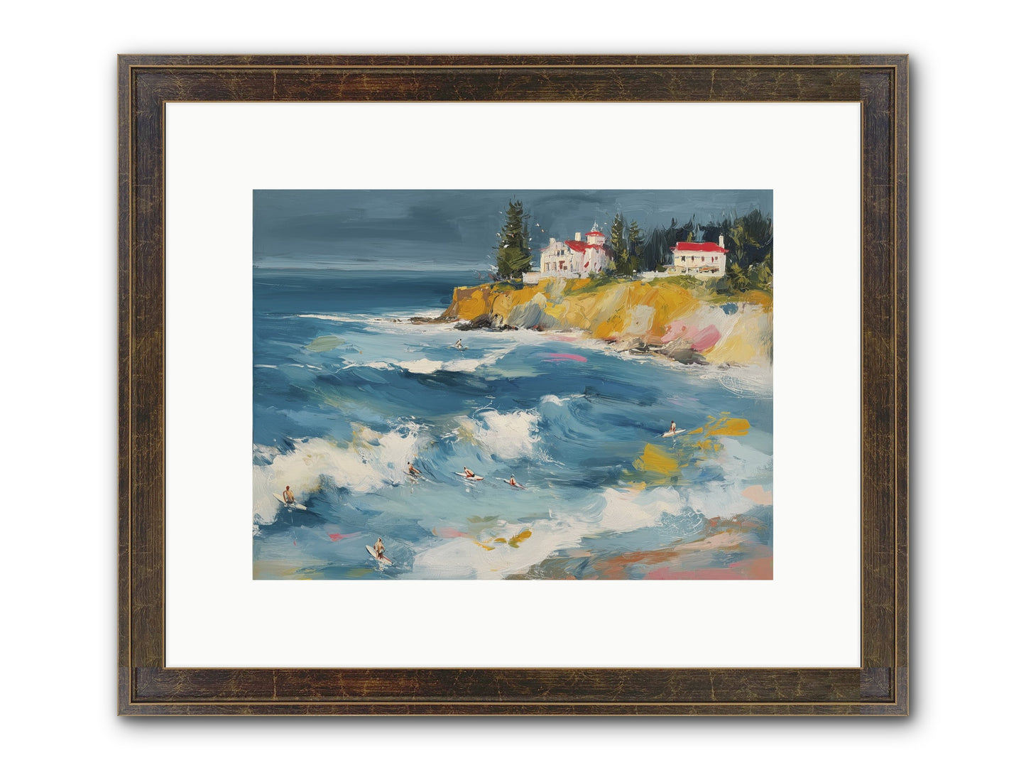 Drama In Motion Framed Print - Slimwoods Black/Gold 12x9