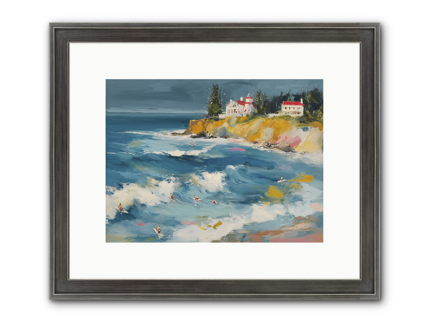 Drama In Motion Framed Print - Slimwoods Black/Silver 12x9