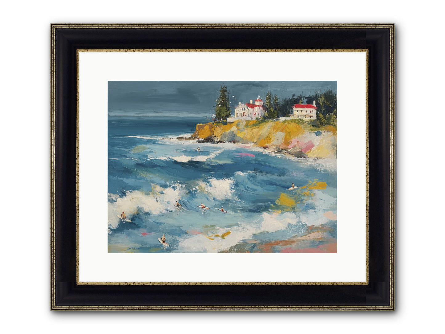 Drama In Motion Framed Print - Black & Gold 16x12
