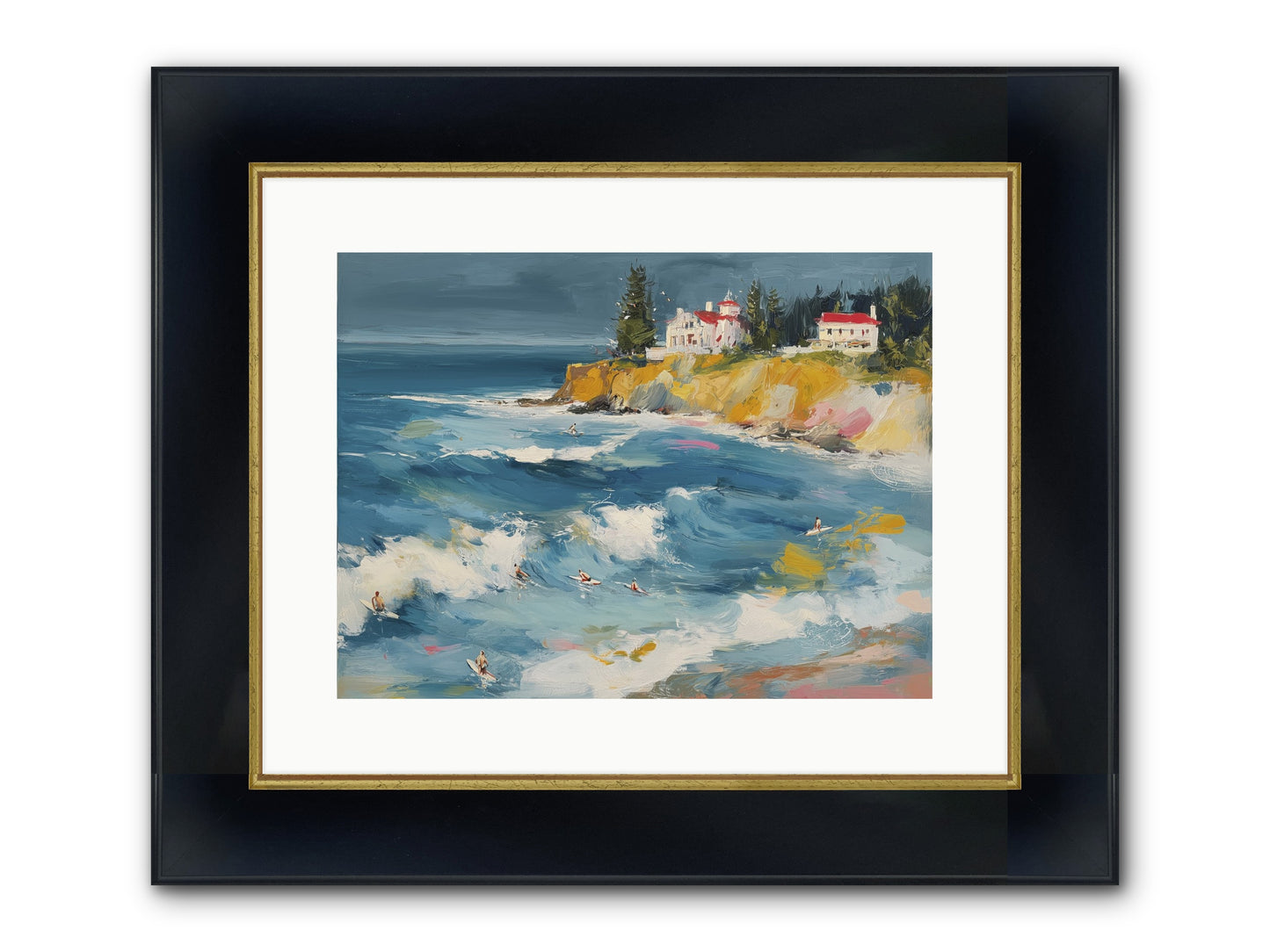 Drama In Motion Framed Print - Wide Black w/Gold 16x12