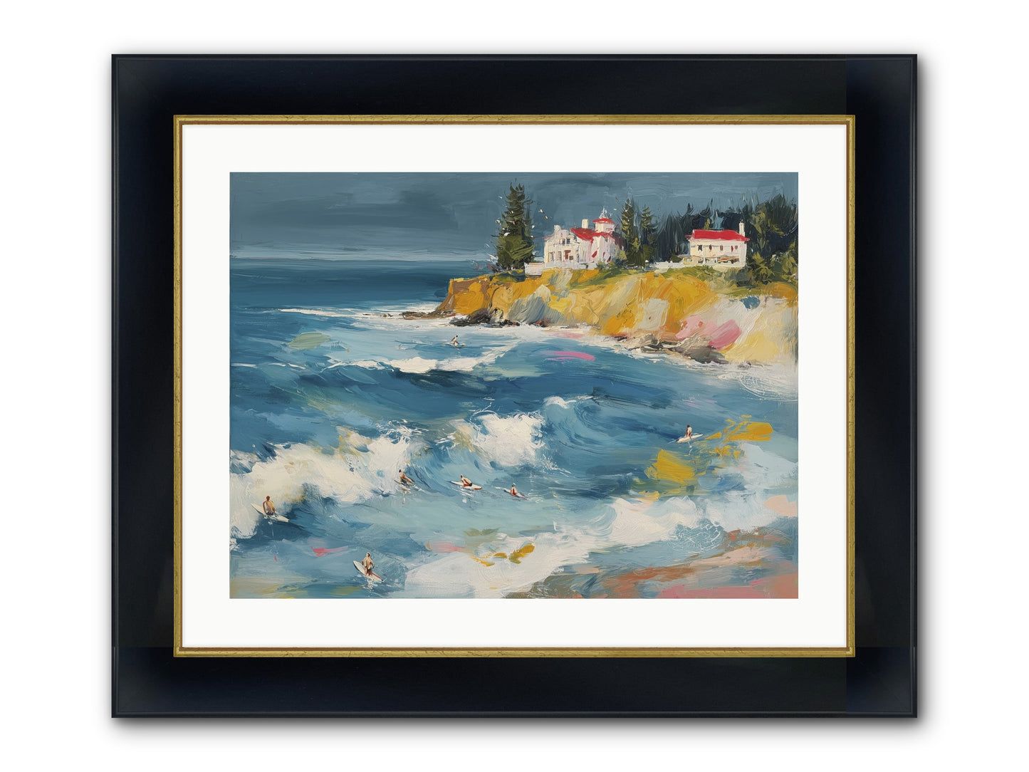 Drama In Motion Framed Print - Wide Black w/Gold 24x18