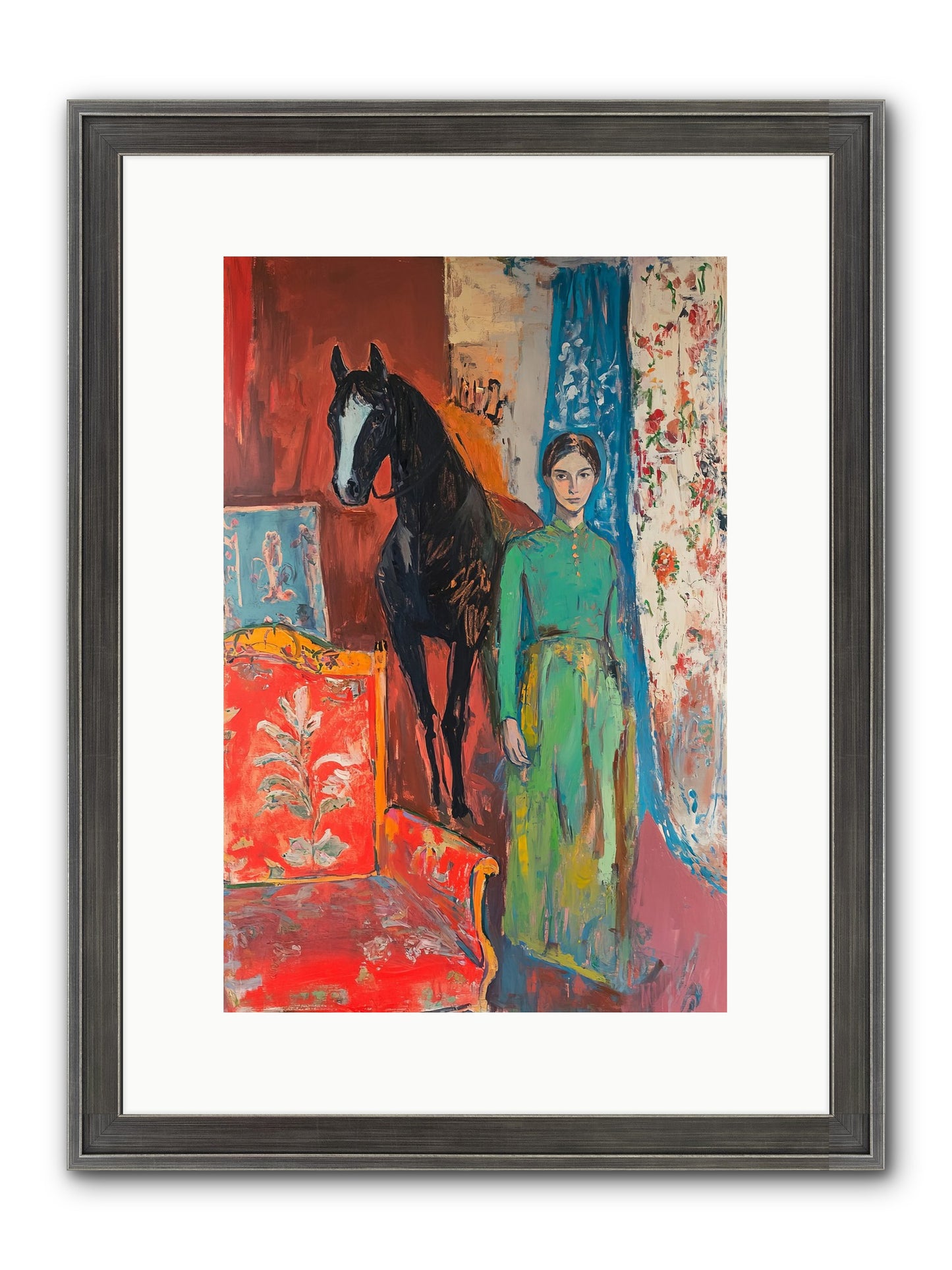 Drawing Room Guest Framed Print - Slimwoods Black/Silver 10x15