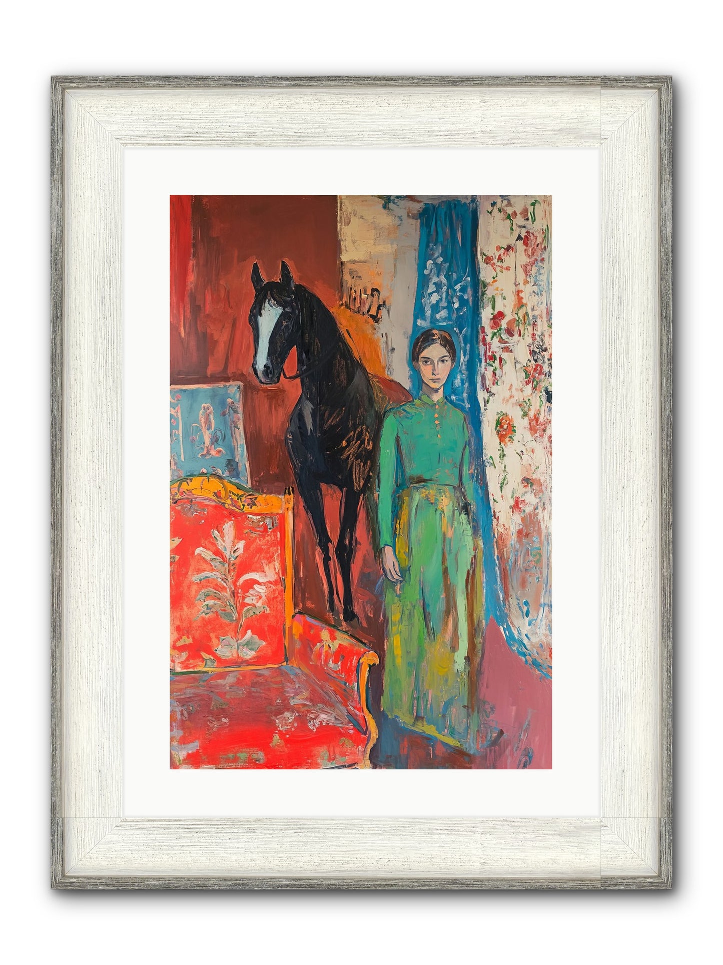 Drawing Room Guest Framed Print - Driftwood White 16x24