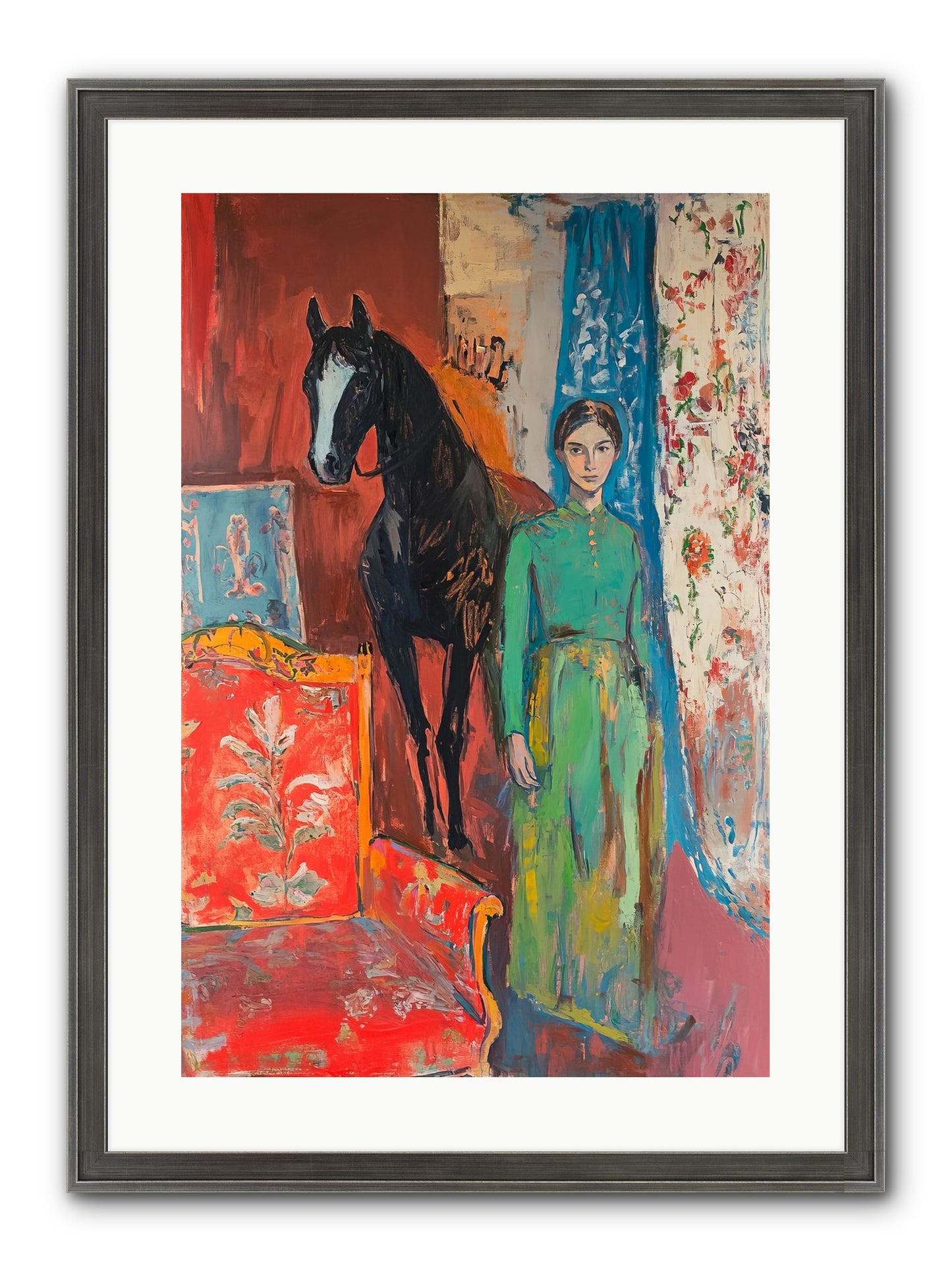 Drawing Room Guest Framed Print - Slimwoods Black/Silver 16x24