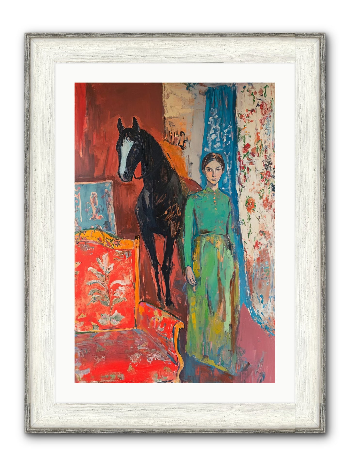 Drawing Room Guest Framed Print - Driftwood White 20x30