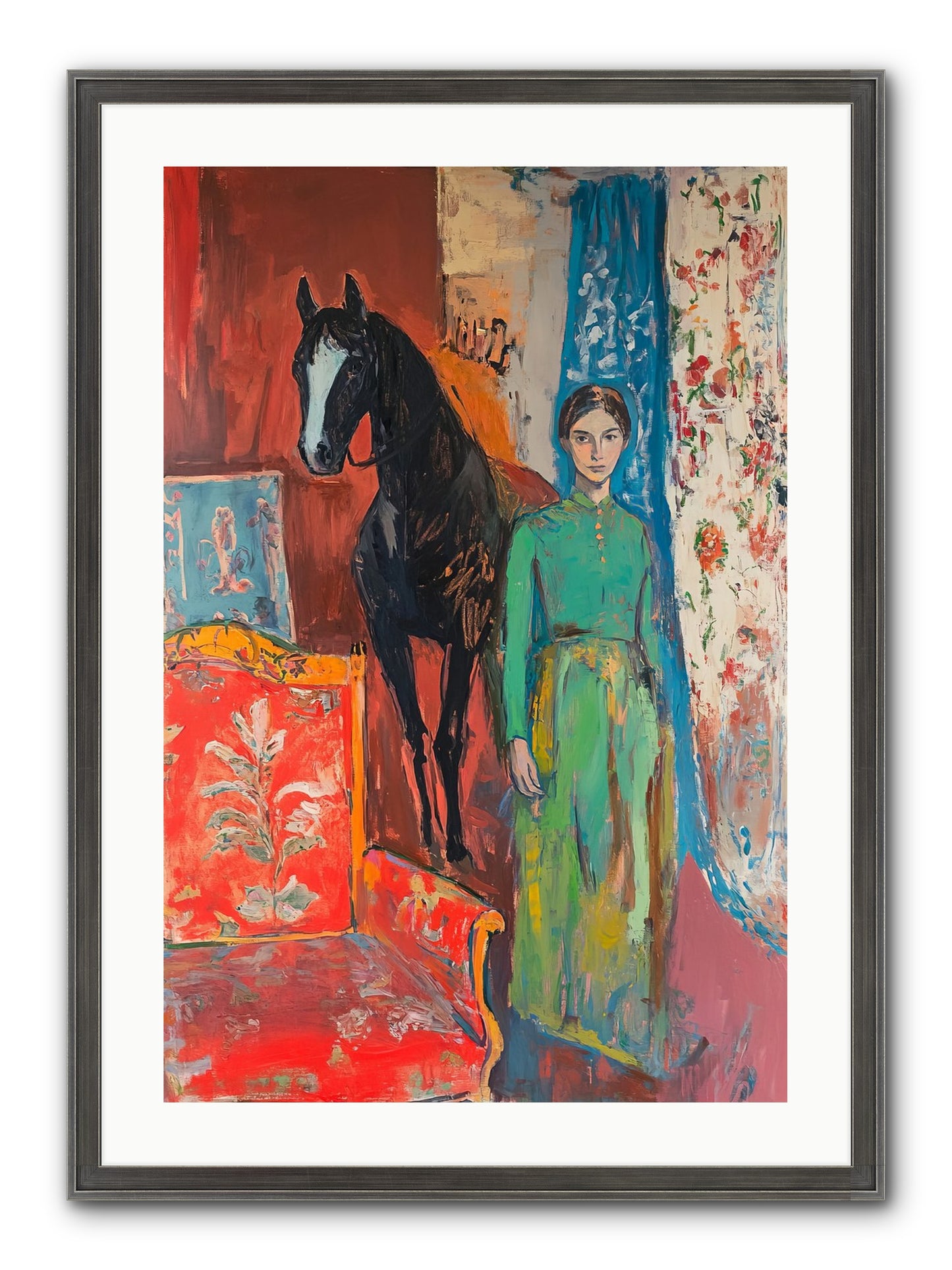 Drawing Room Guest Framed Print - Slimwoods Black/Silver 20x30