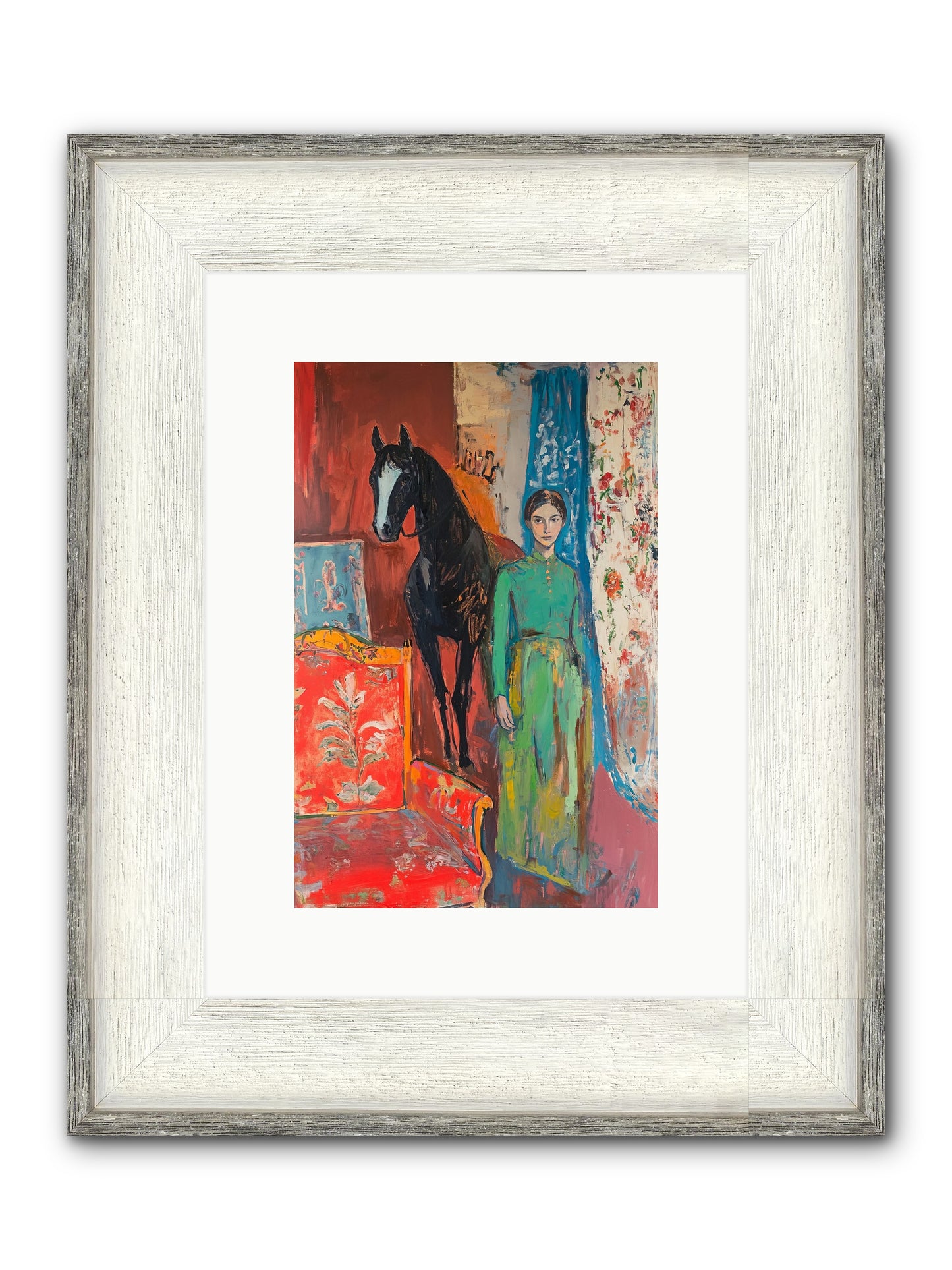 Drawing Room Guest Framed Print - Driftwood White 8x12