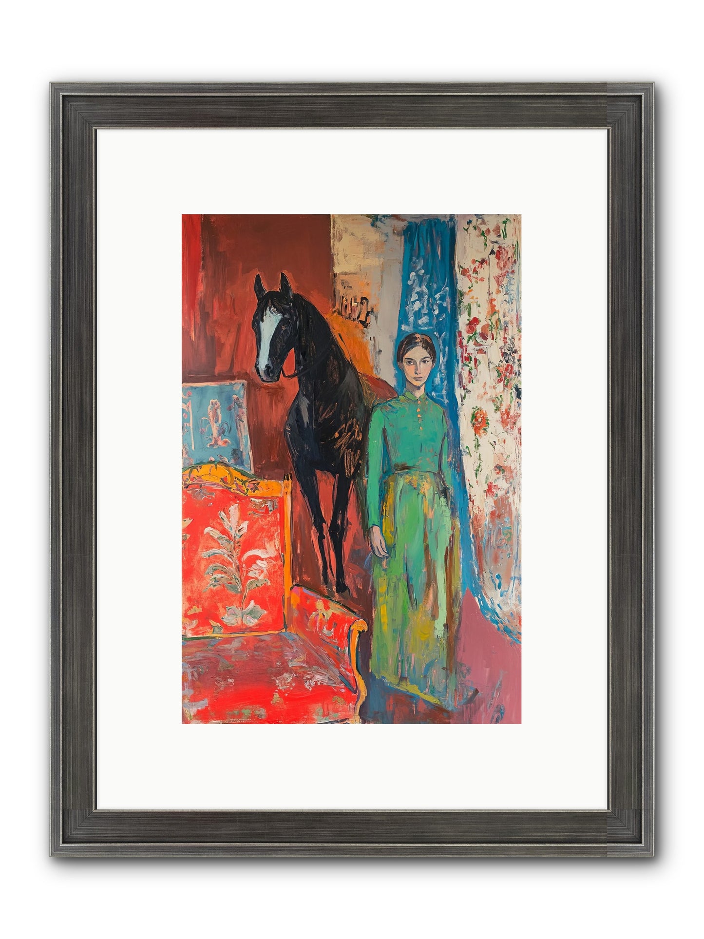 Drawing Room Guest Framed Print - Slimwoods Black/Silver 8x12