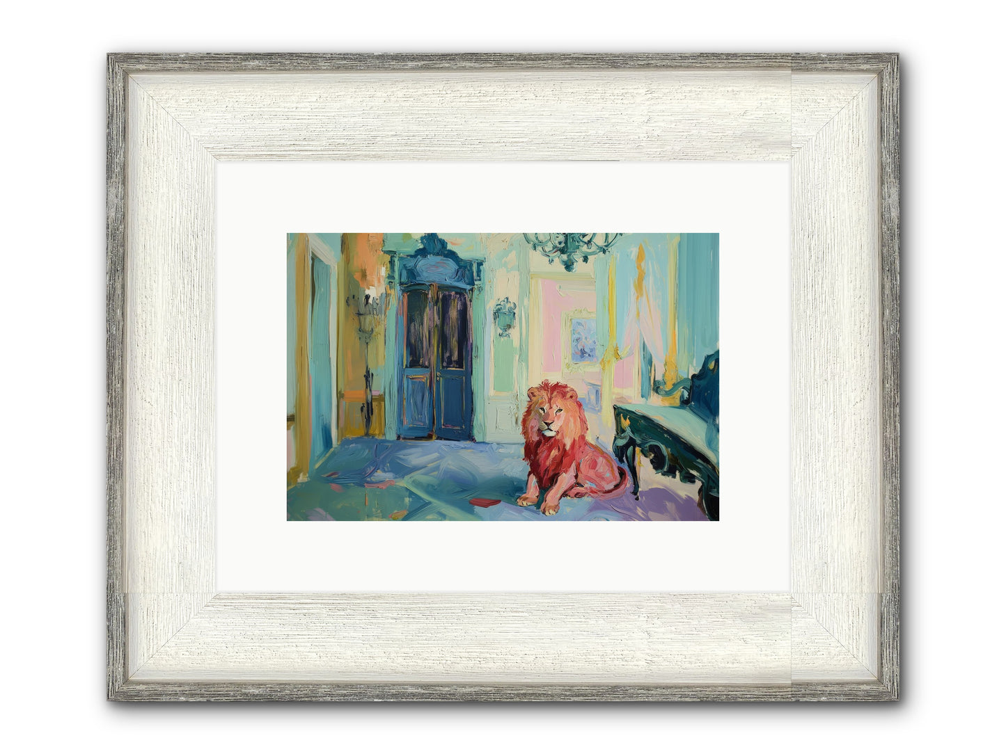 Drawing Room Monarch Framed Print - Driftwood White 12x8