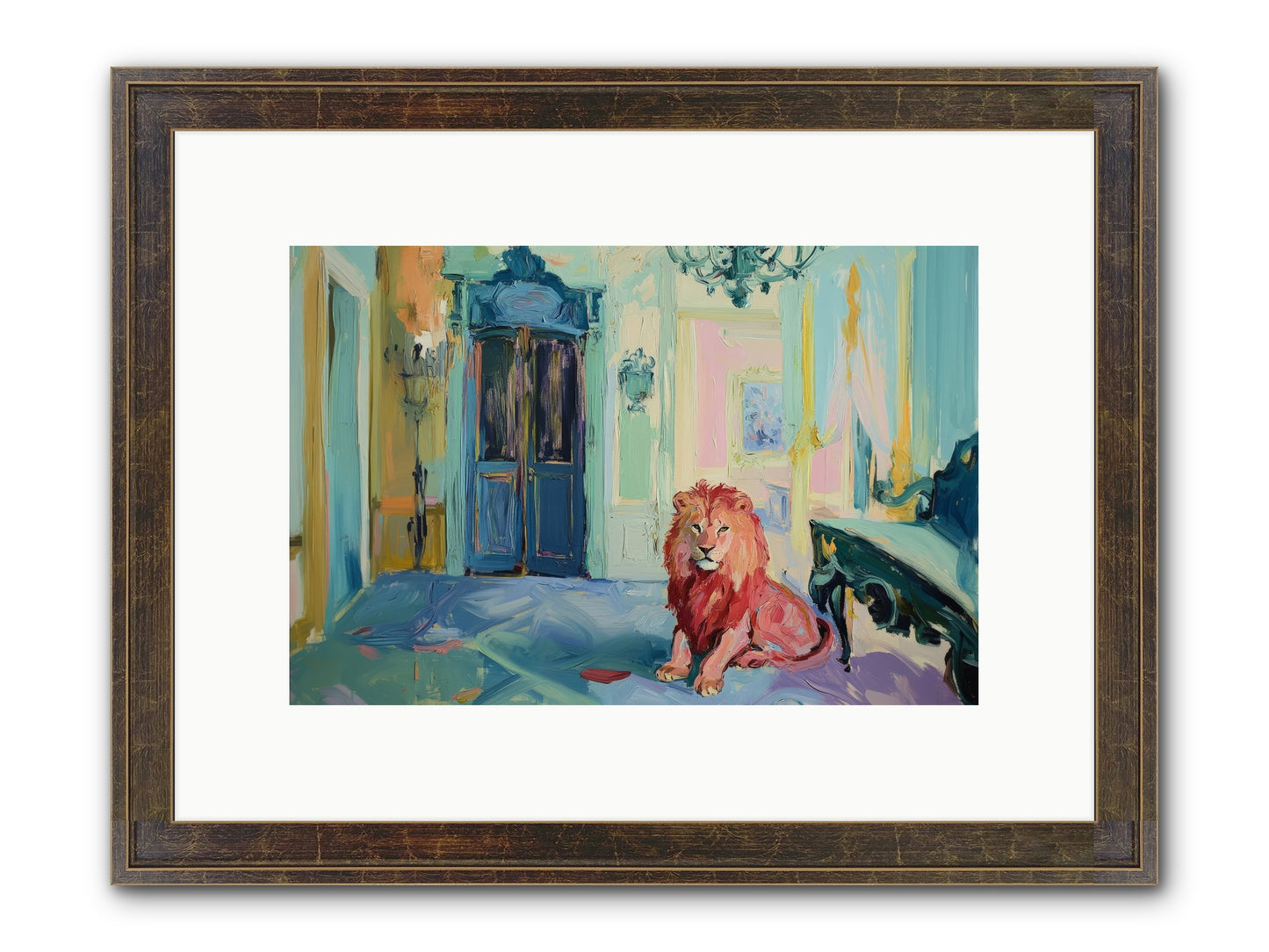 Drawing Room Monarch Framed Print - Slimwoods Black/Gold 12x8