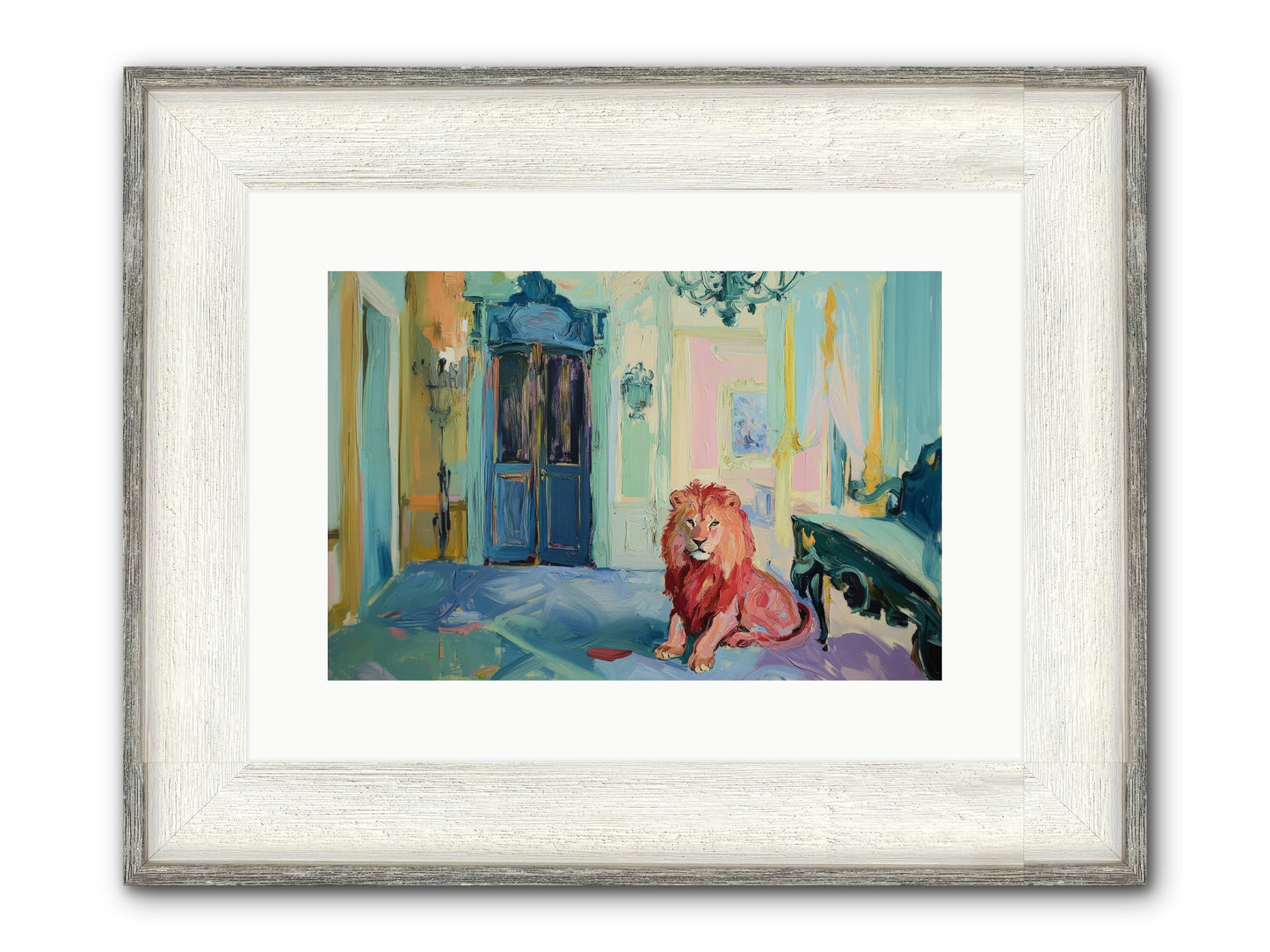 Drawing Room Monarch Framed Print - Driftwood White 15x10