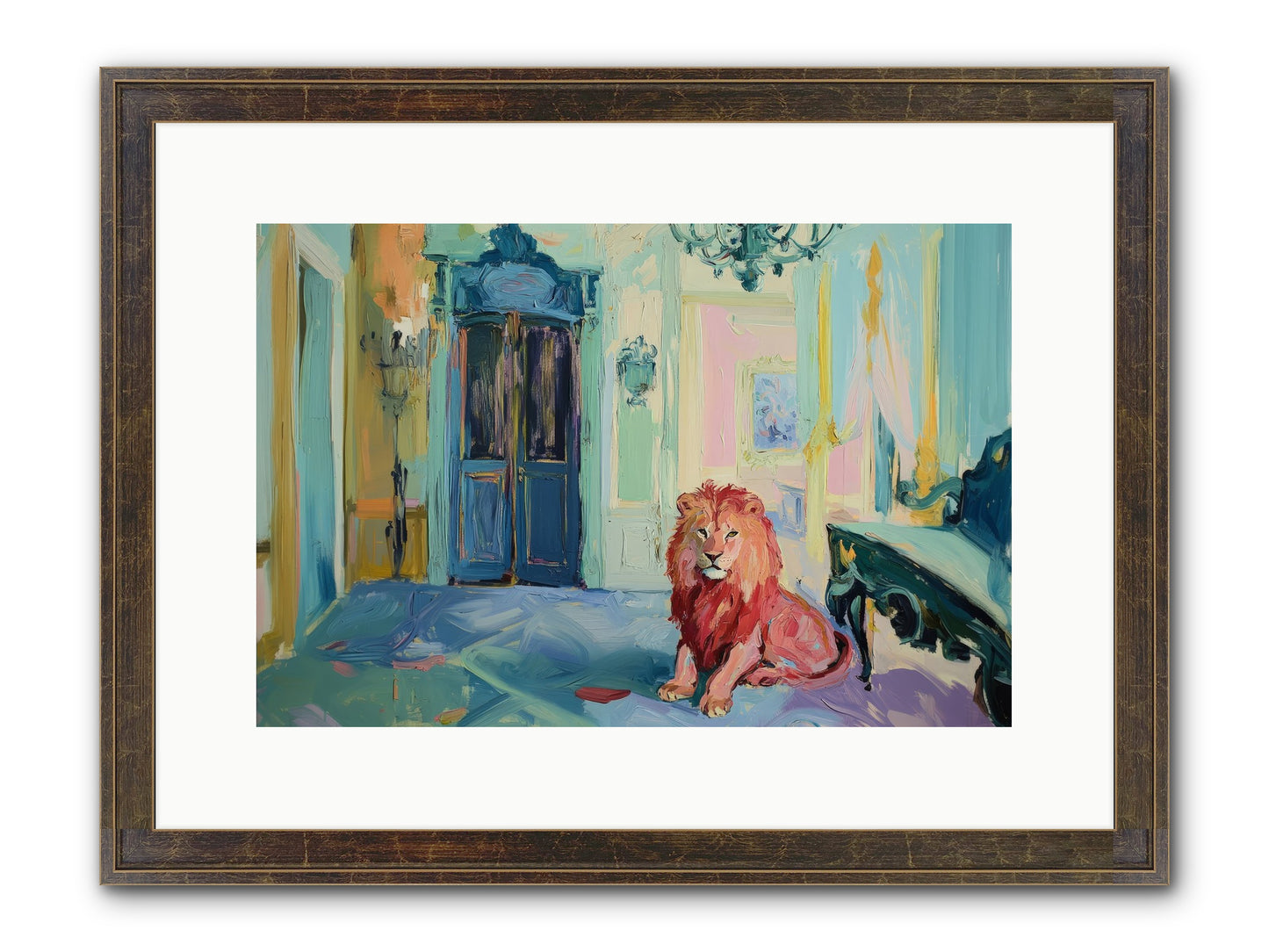 Drawing Room Monarch Framed Print - Slimwoods Black/Gold 15x10
