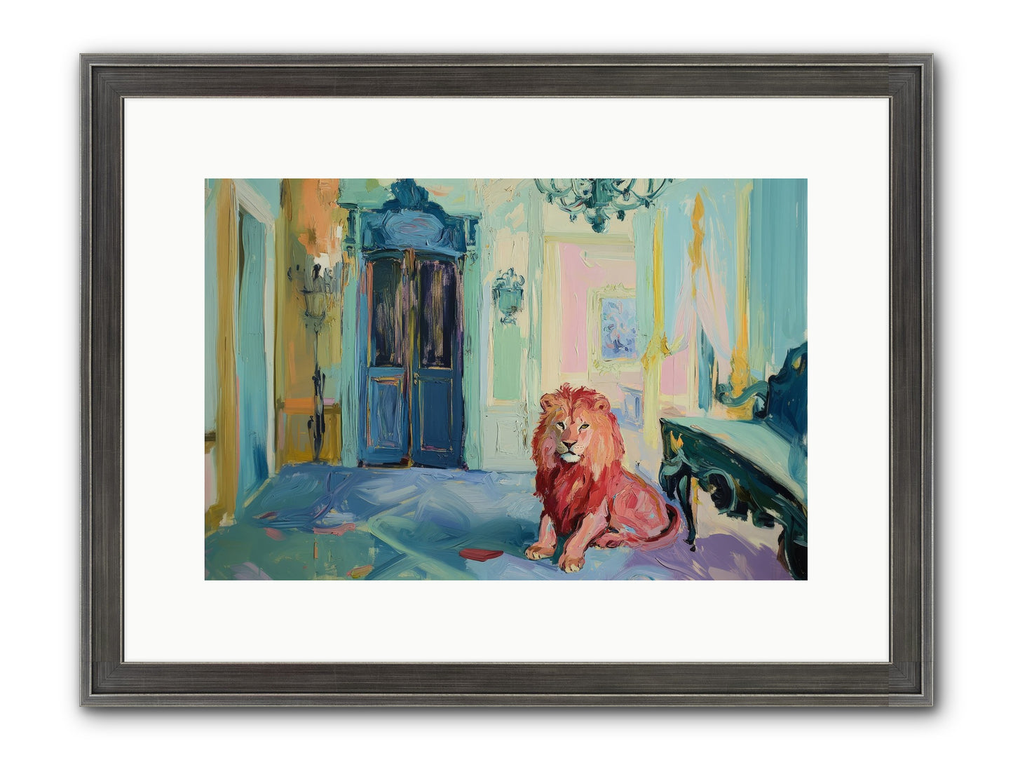 Drawing Room Monarch Framed Print - Slimwoods Black/Silver 15x10