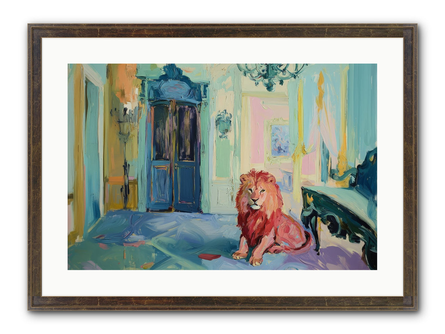 Drawing Room Monarch Framed Print - Slimwoods Black/Gold 24x16