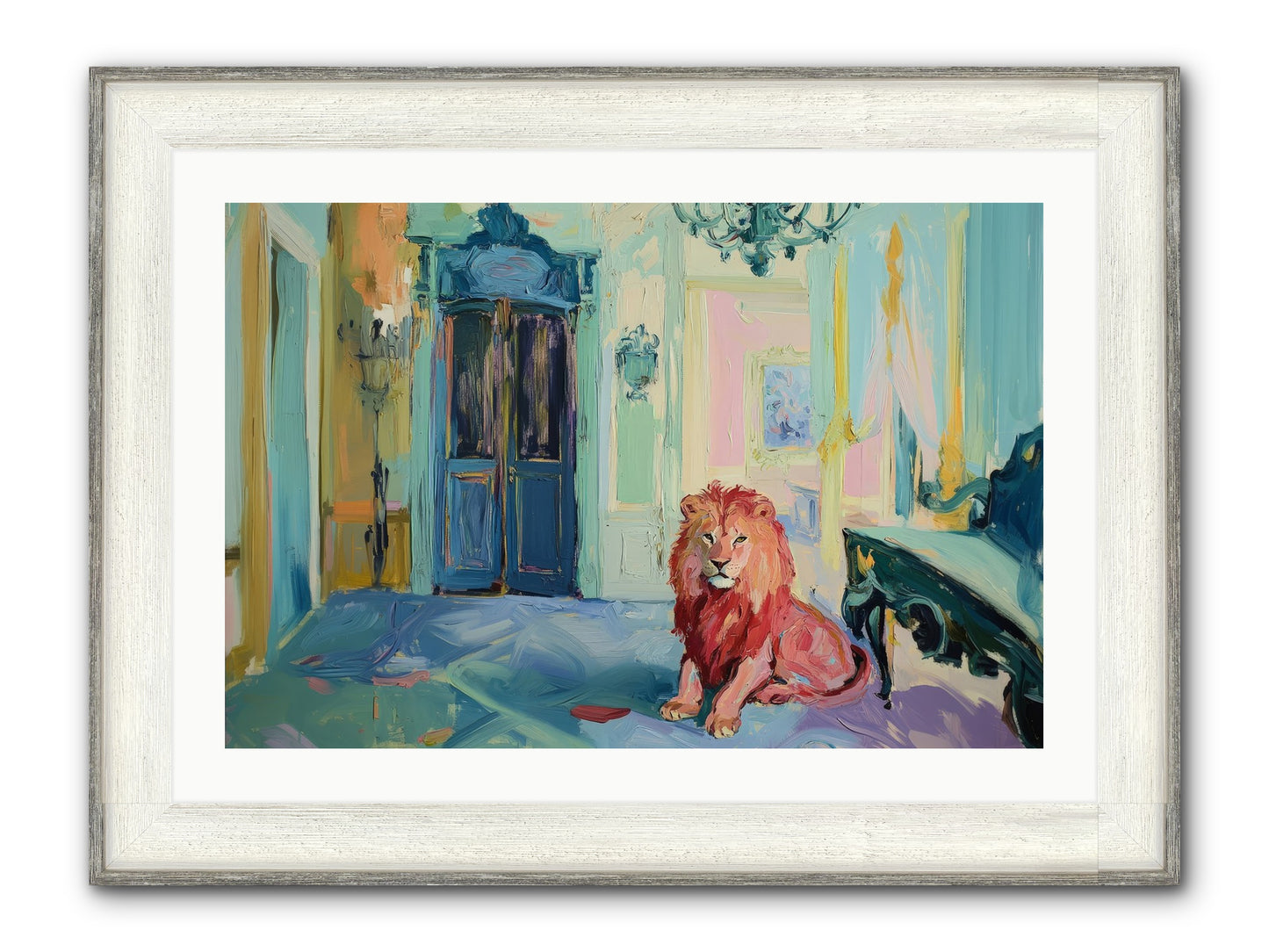 Drawing Room Monarch Framed Print - Driftwood White 30x20
