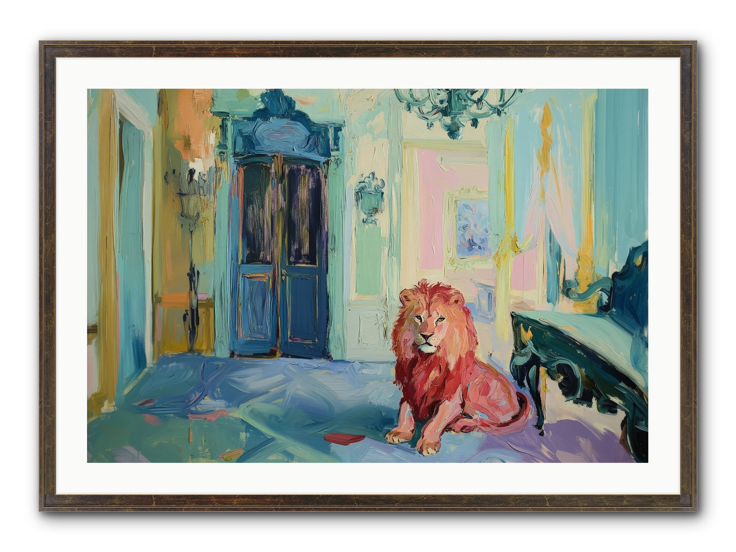 Drawing Room Monarch Framed Print - Slimwoods Black/Gold 36x24