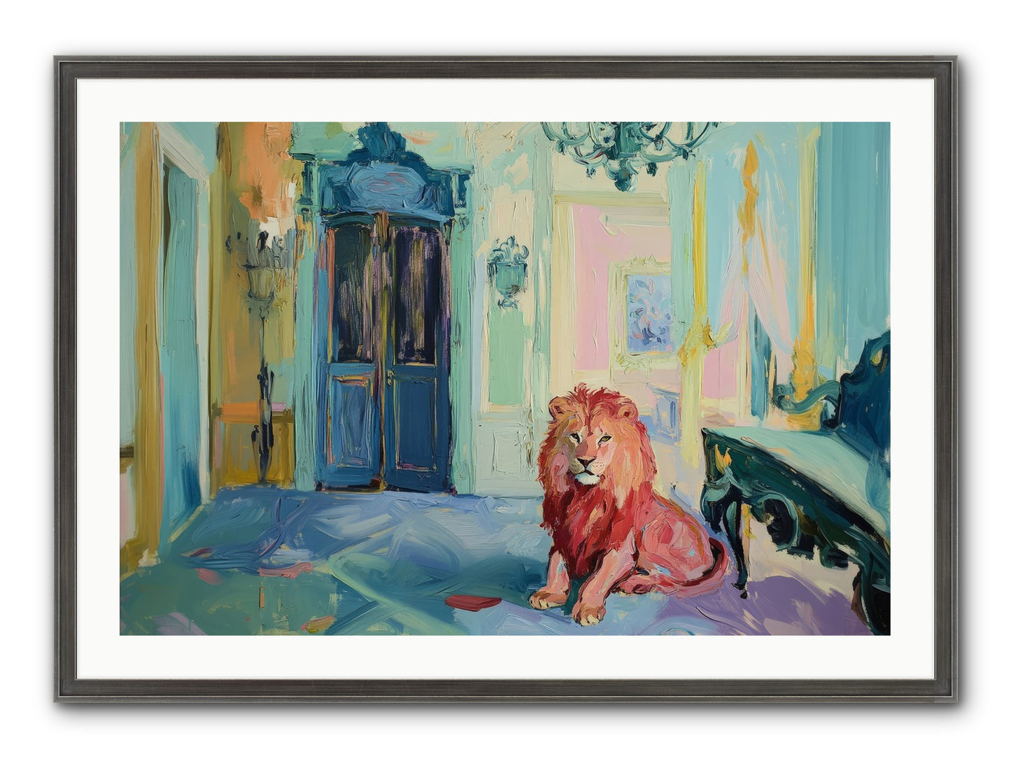 Drawing Room Monarch Framed Print - Slimwoods Black/Silver 36x24