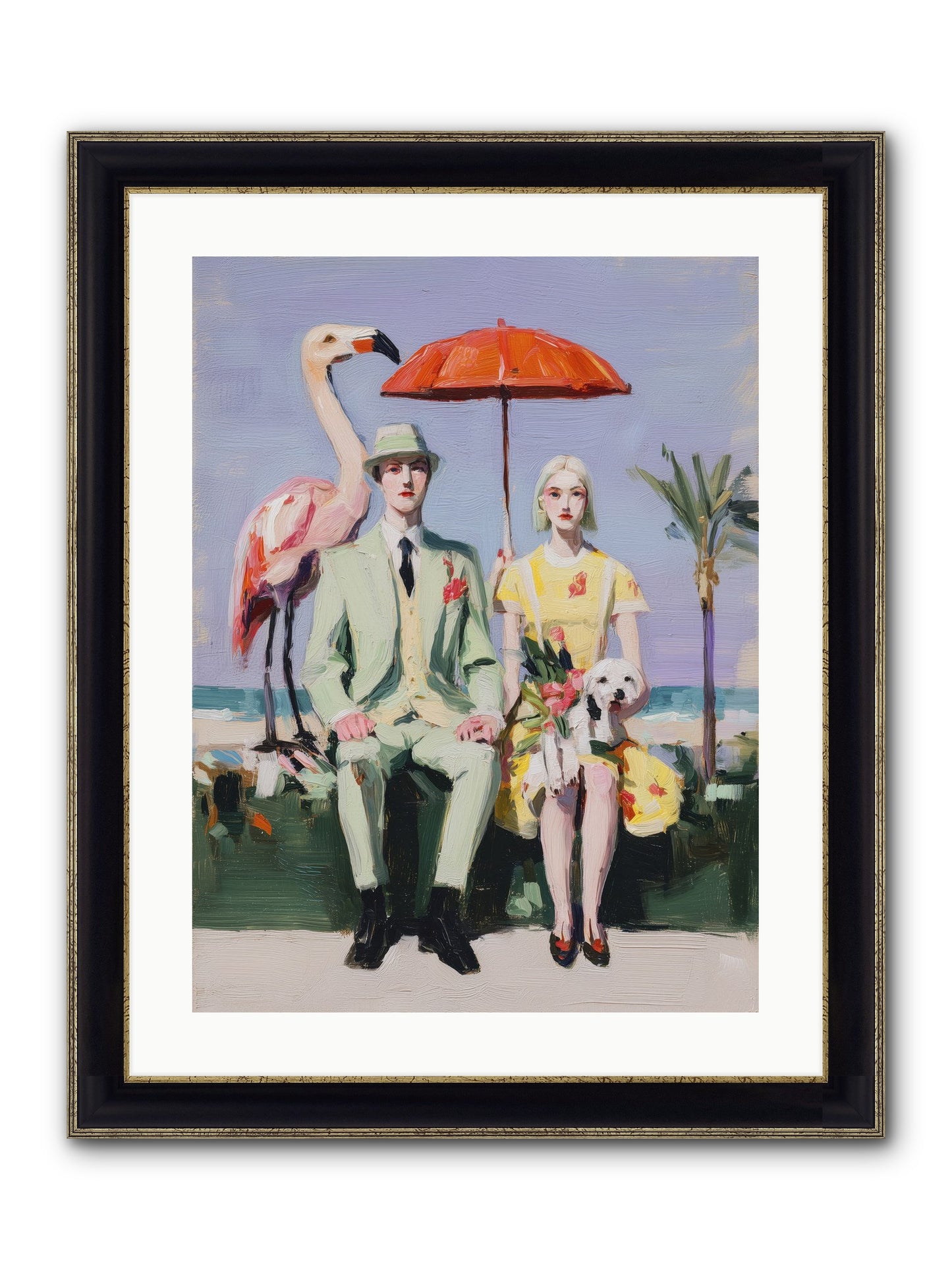 Dream State Doubt Framed Print - Black & Gold 18x24