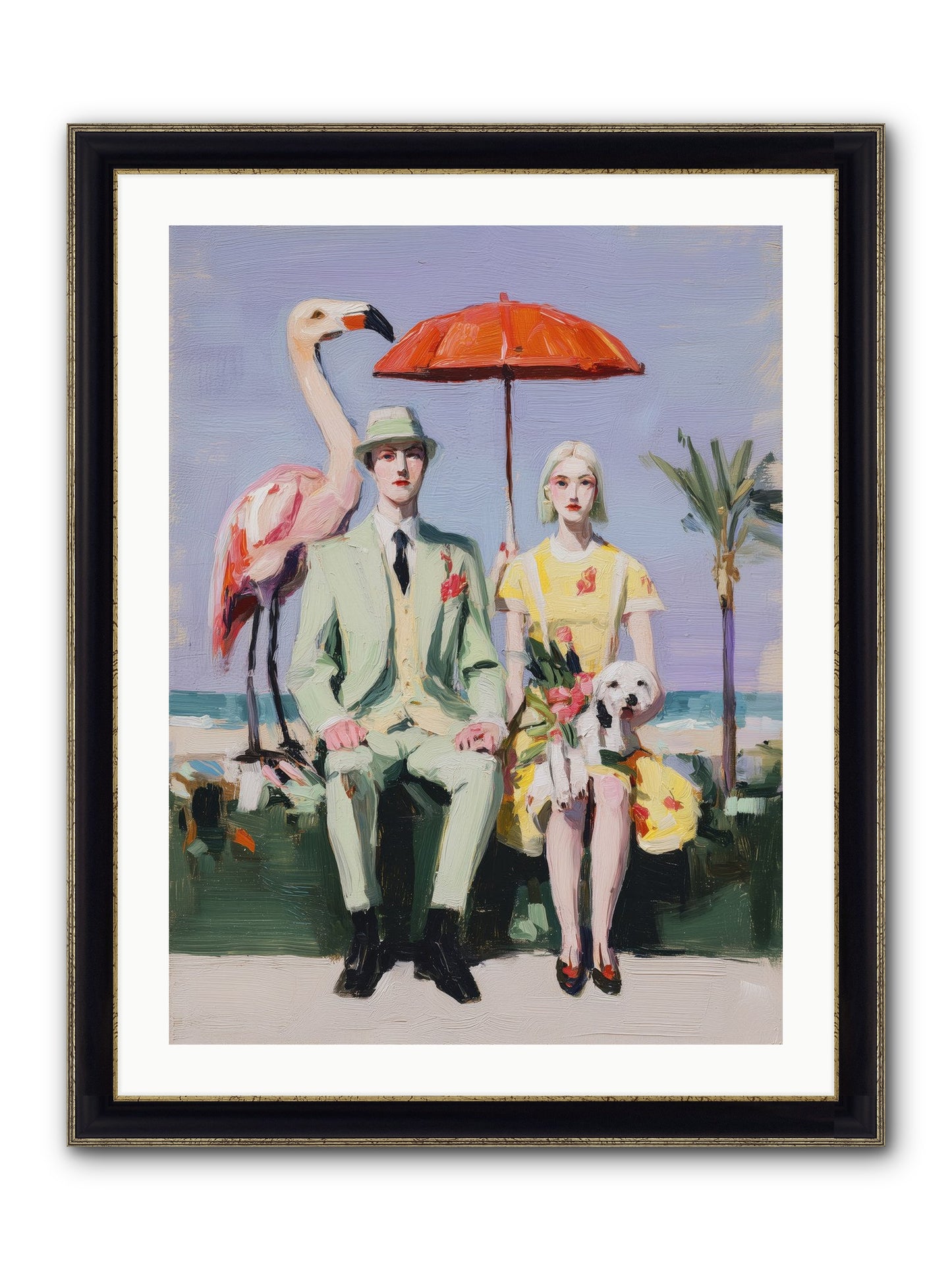 Dream State Doubt Framed Print - Black & Gold 24x32