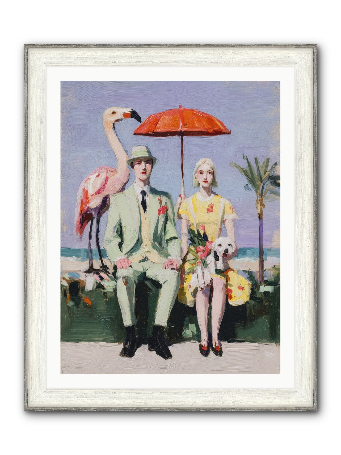 Dream State Doubt Framed Print - Driftwood White 30x40