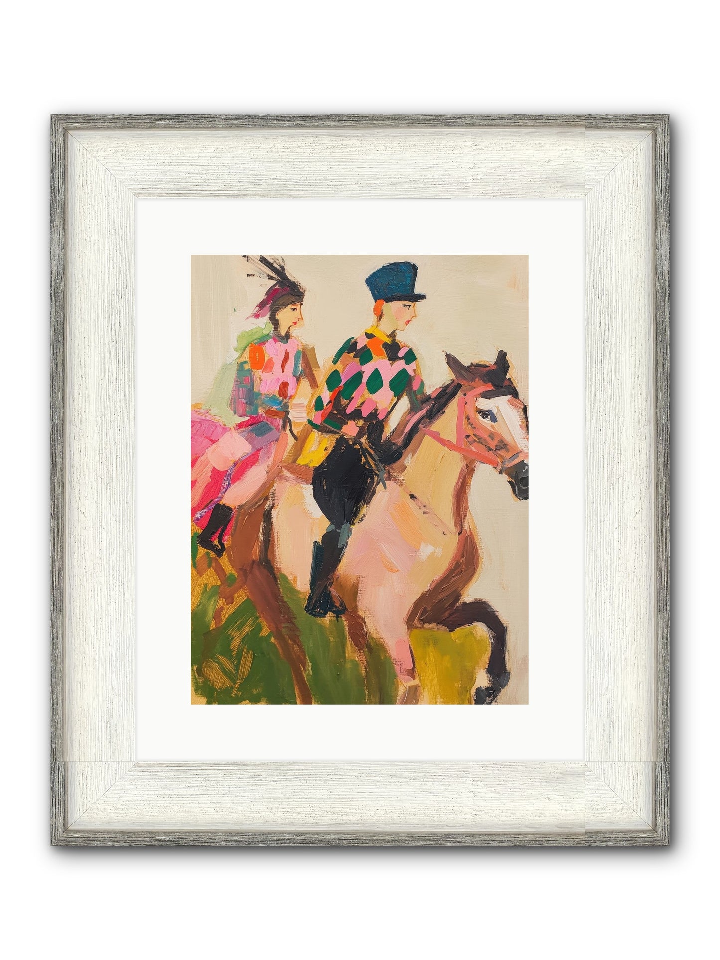 Dreamer's Canter No.1 Framed Print - Driftwood White 12x16