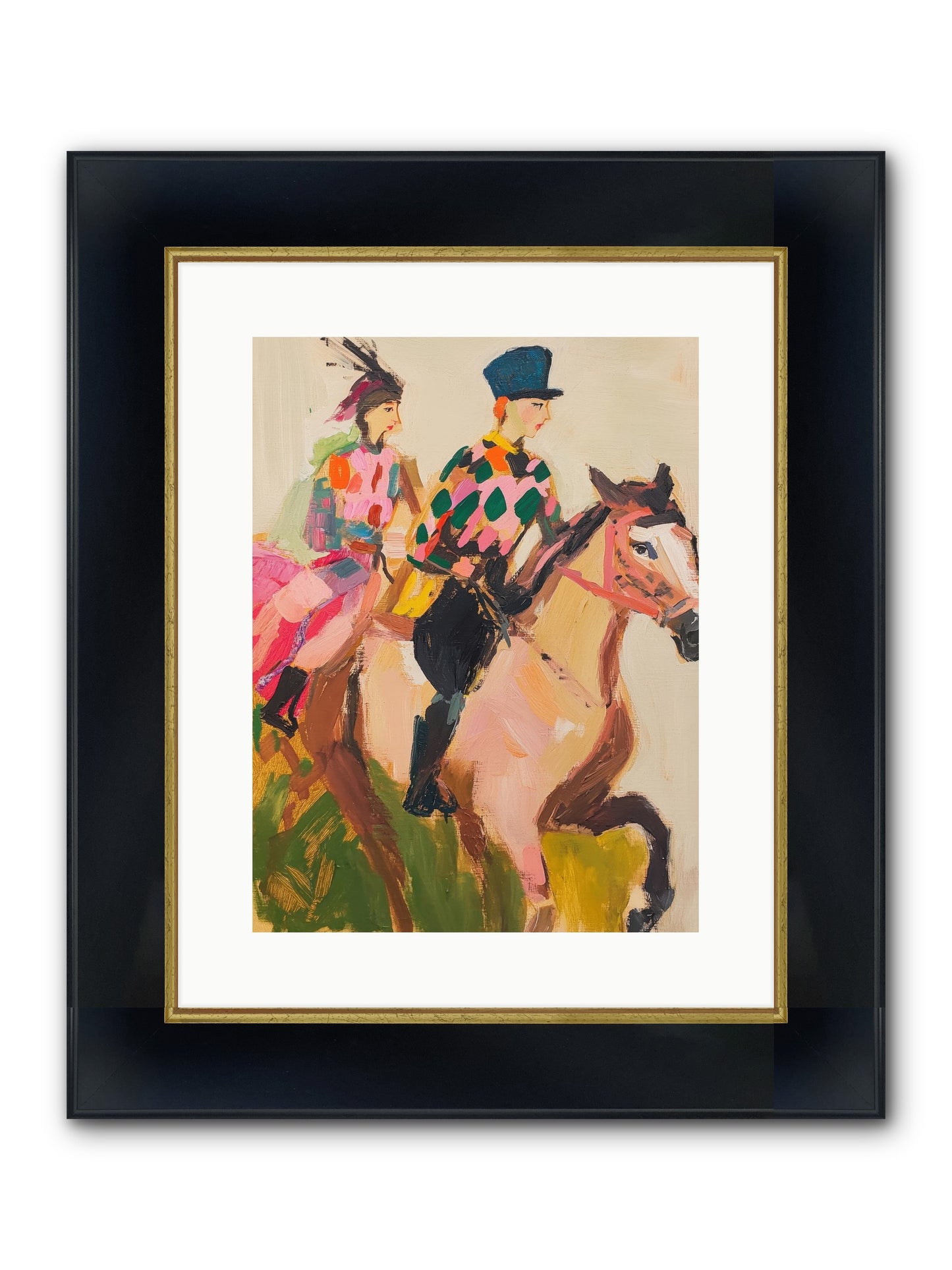 Dreamer's Canter No.1 Framed Print - Wide Black w/Gold 12x16