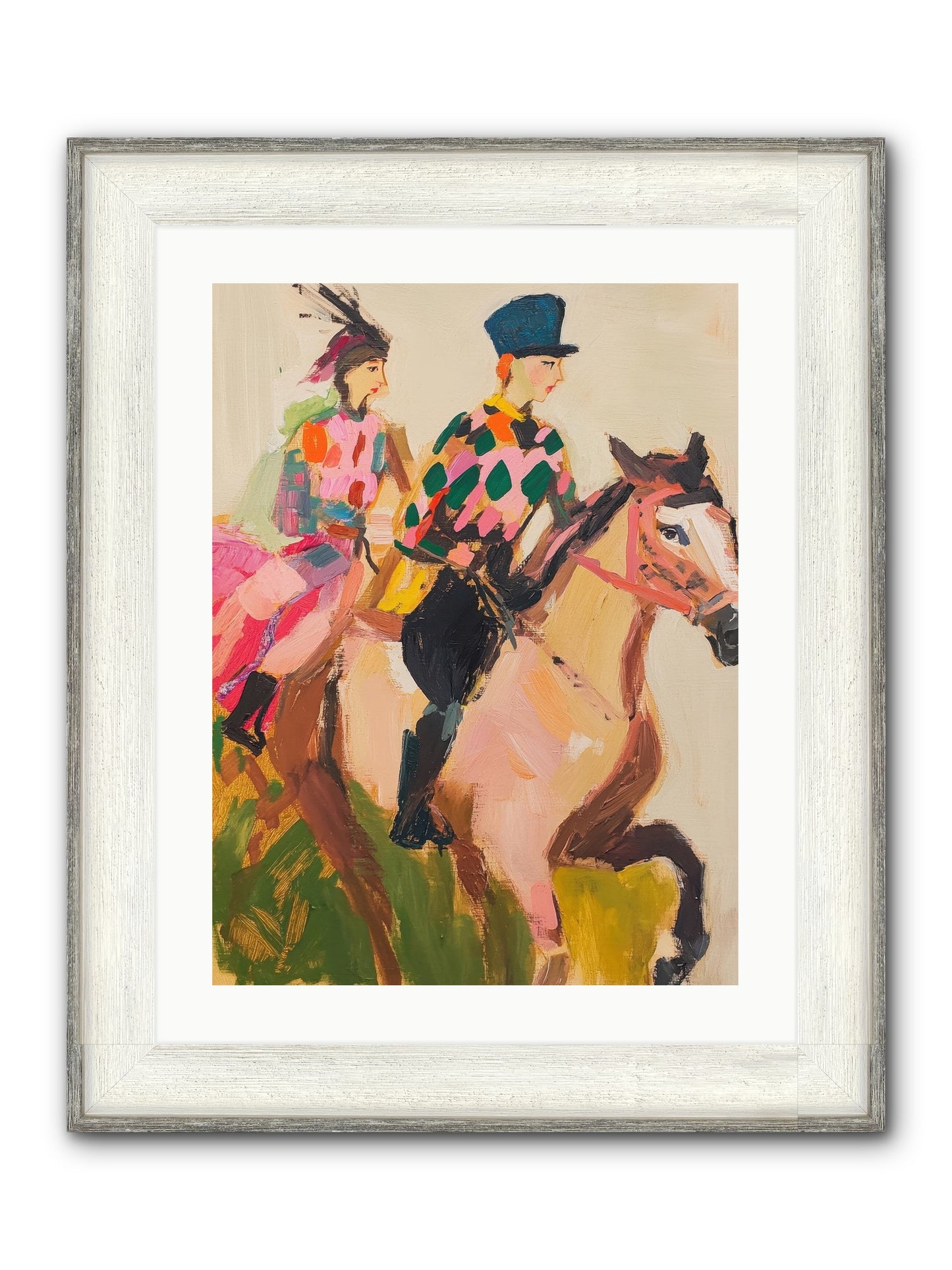 Dreamer's Canter No.1 Framed Print - Driftwood White 18x24