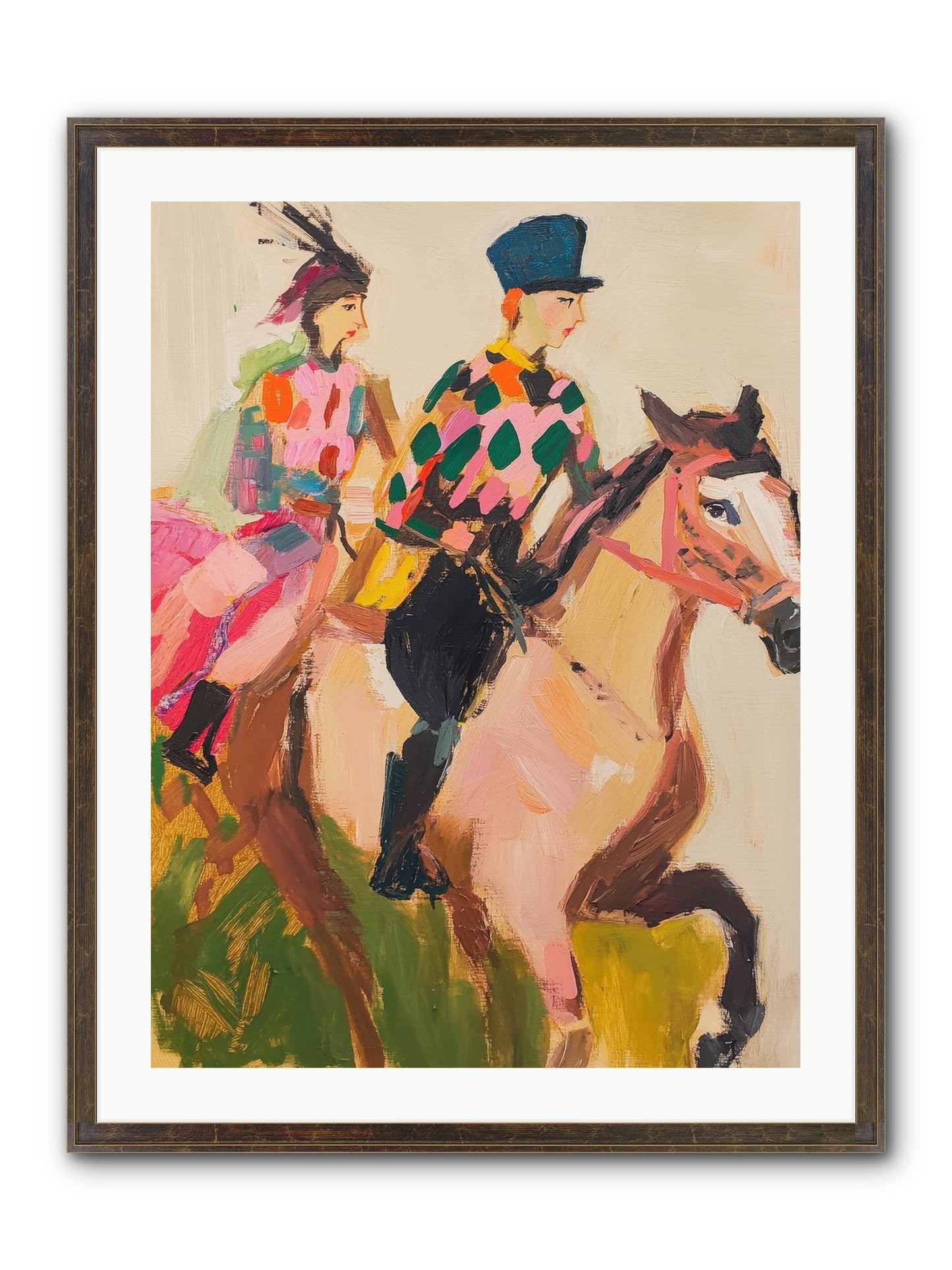 Dreamer's Canter No.1 Framed Print - Slimwoods Black/Gold 24x32