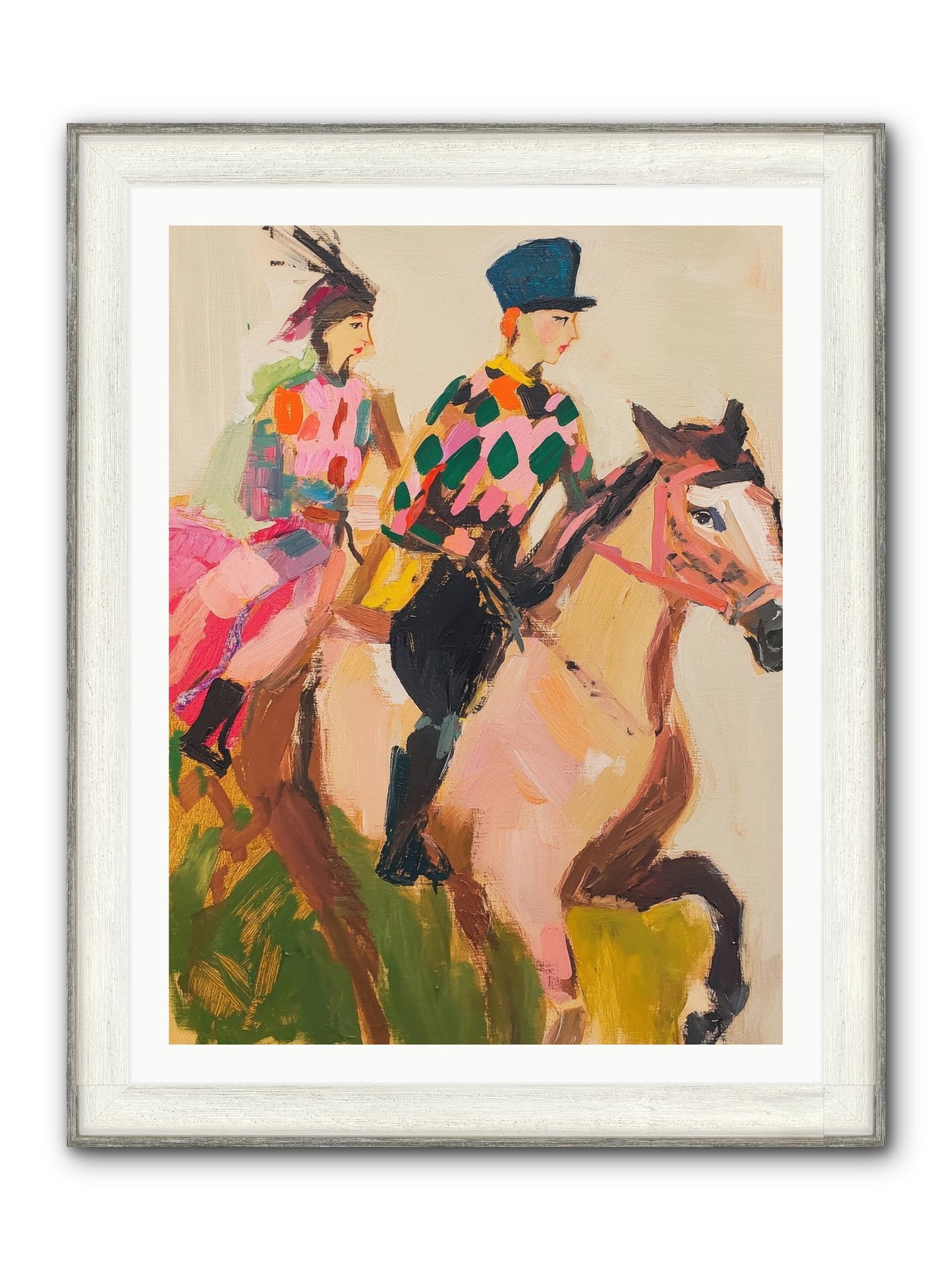 Dreamer's Canter No.1 Framed Print - Driftwood White 30x40