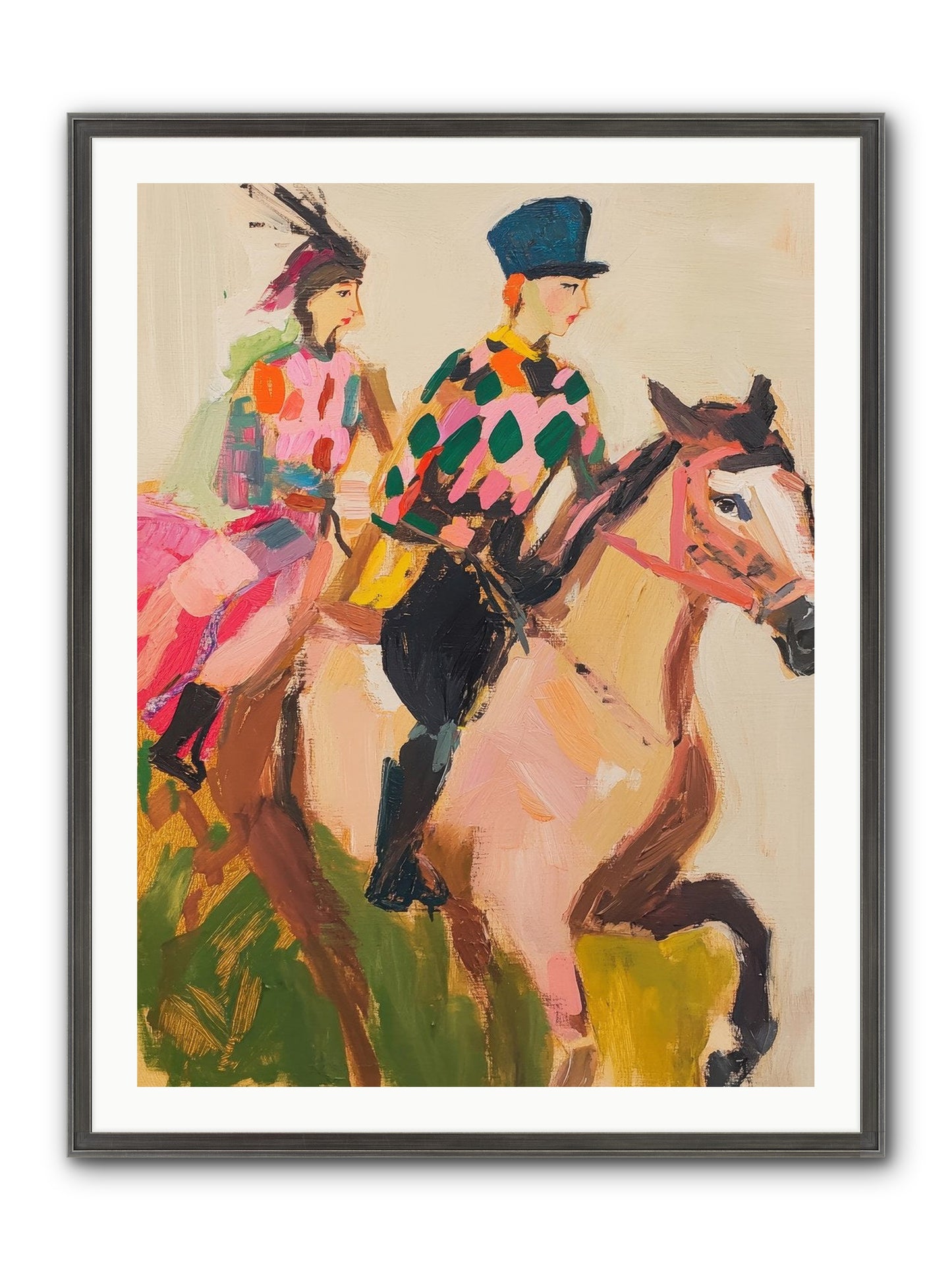 Dreamer's Canter No.1 Framed Print - Slimwoods Black/Silver 30x40