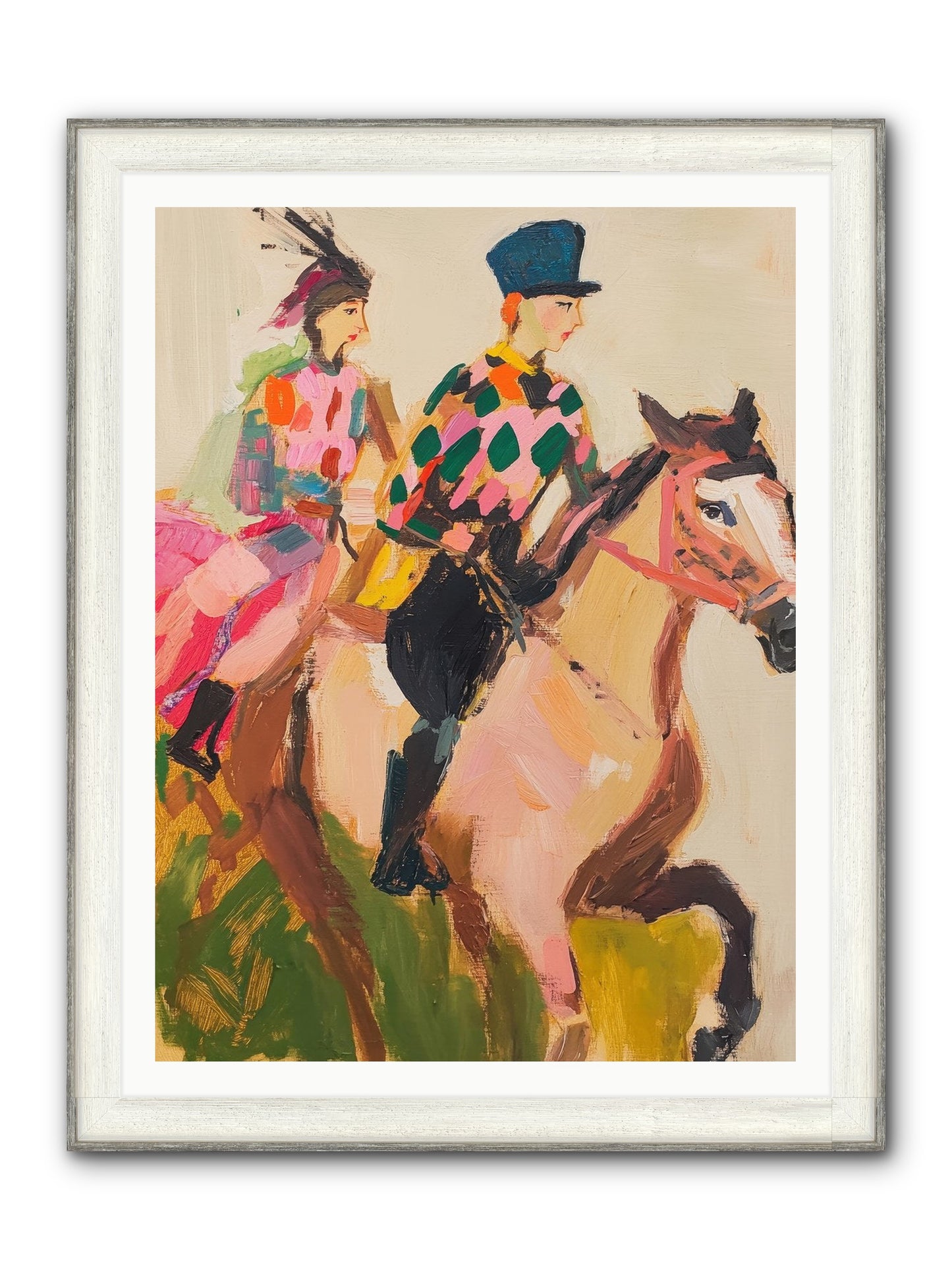 Dreamer's Canter No.1 Framed Print - Driftwood White 36x48