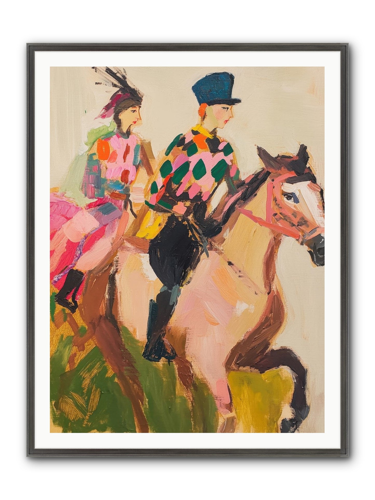 Dreamer's Canter No.1 Framed Print - Slimwoods Black/Silver 36x48