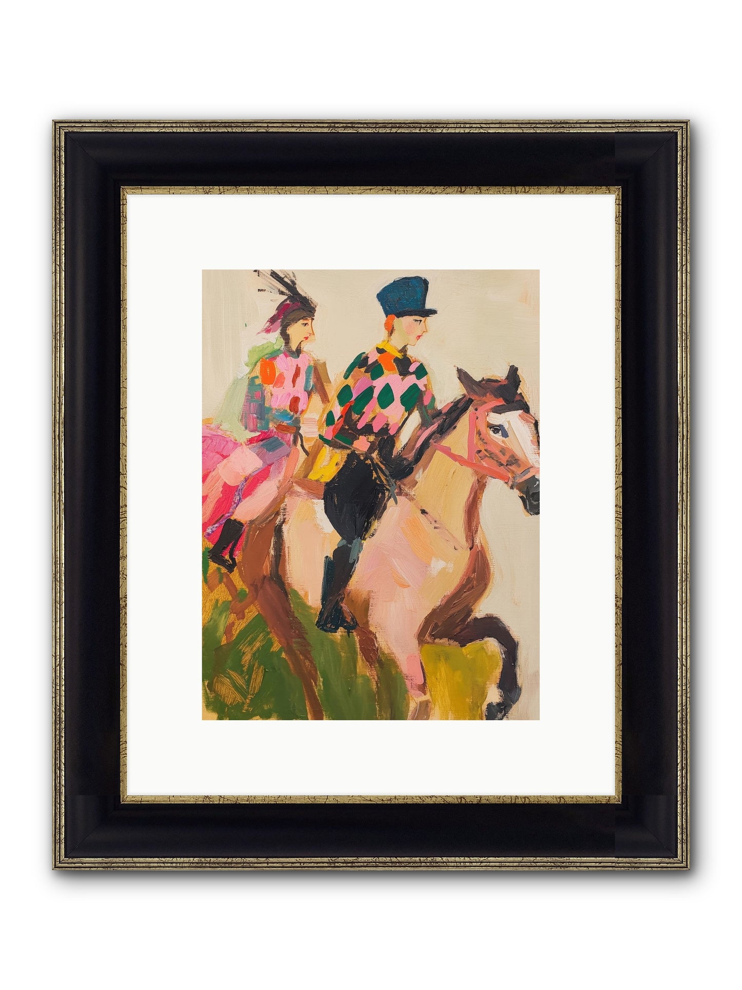 Dreamer's Canter No.1 Framed Print - Black & Gold 9x12