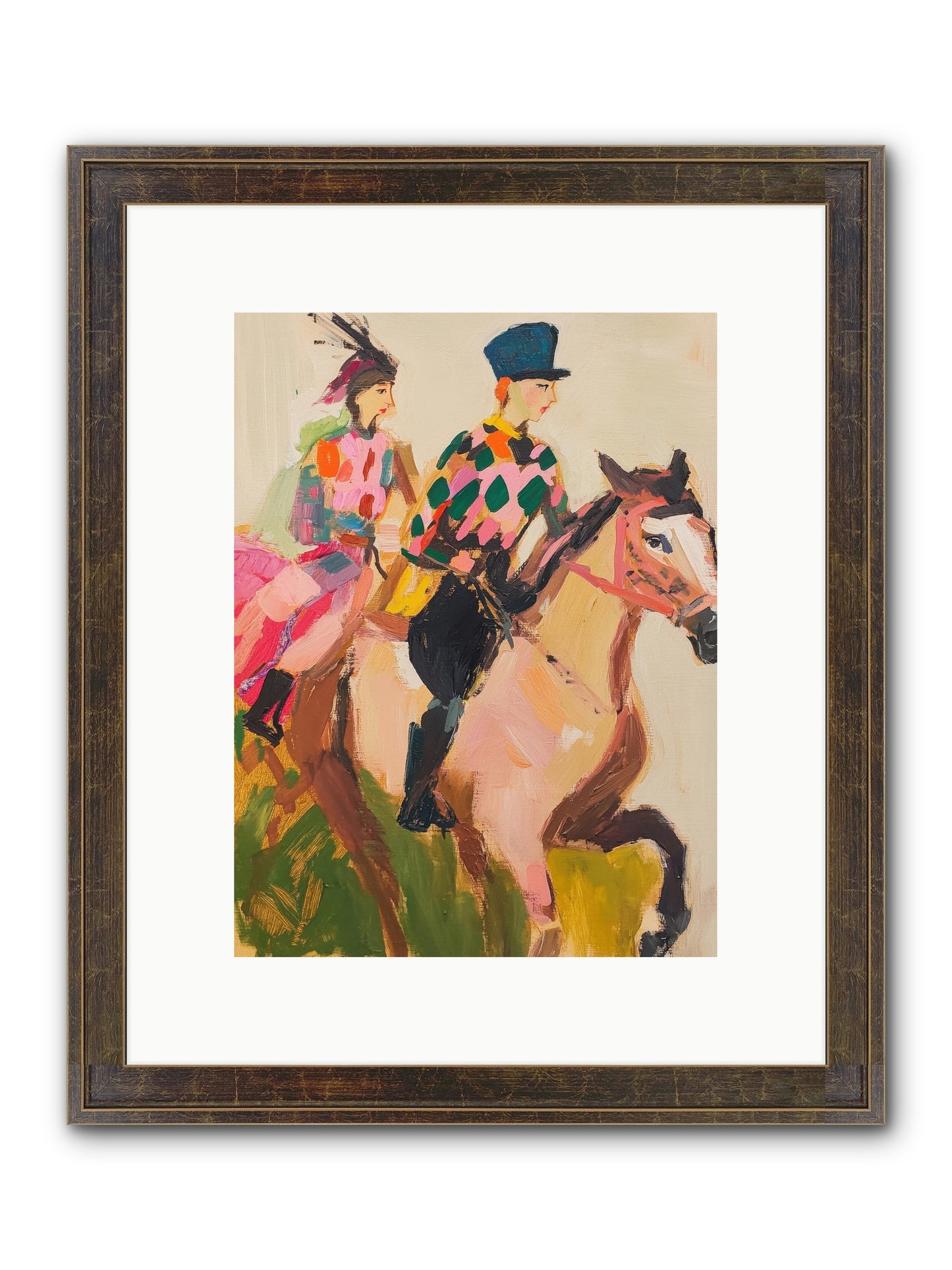 Dreamer's Canter No.1 Framed Print - Slimwoods Black/Gold 9x12