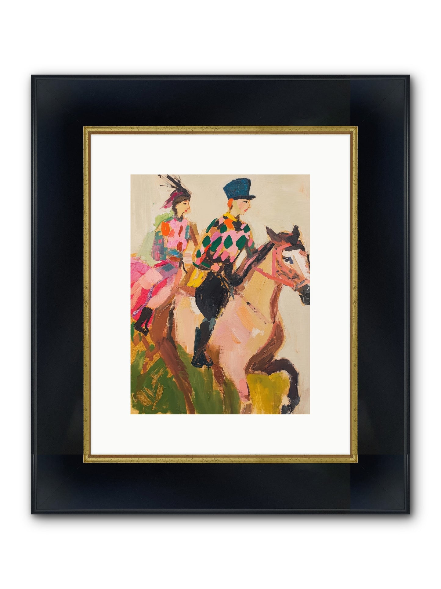 Dreamer's Canter No.1 Framed Print - Wide Black w/Gold 9x12