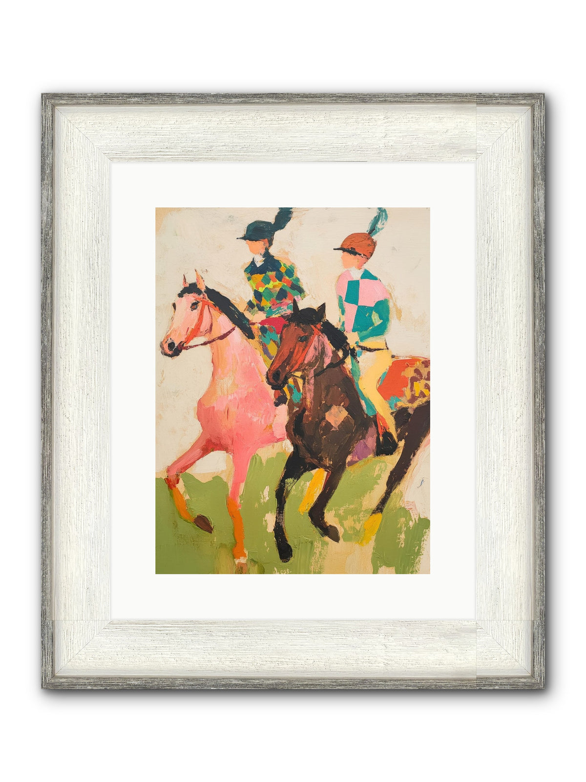 Dreamer's Canter No.2 Framed Print - Driftwood White 12x16