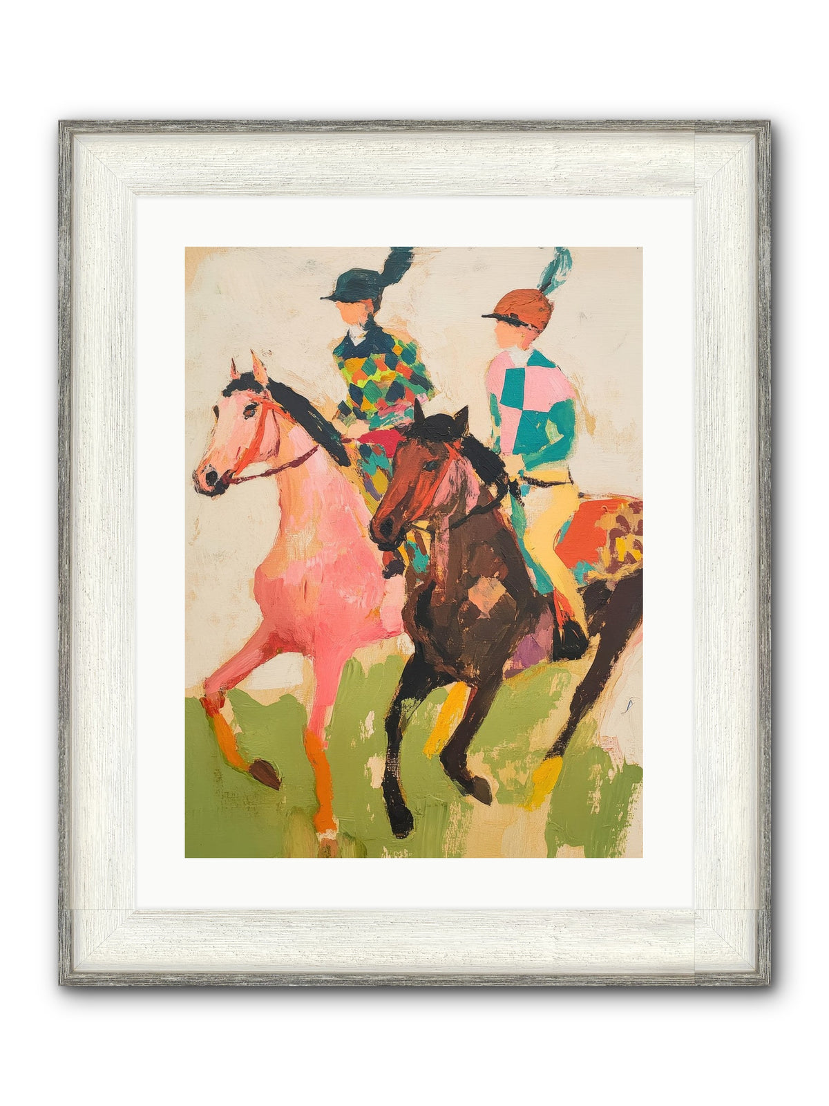 Dreamer's Canter No.2 Framed Print - Driftwood White 18x24