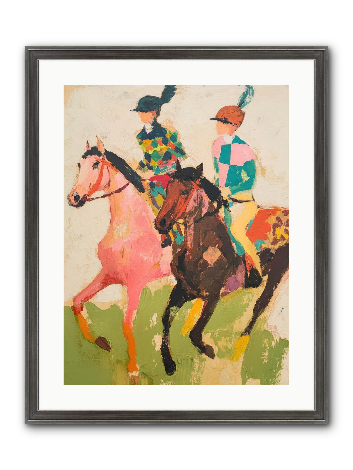Dreamer's Canter No.2 Framed Print - Slimwoods Black/Silver 18x24