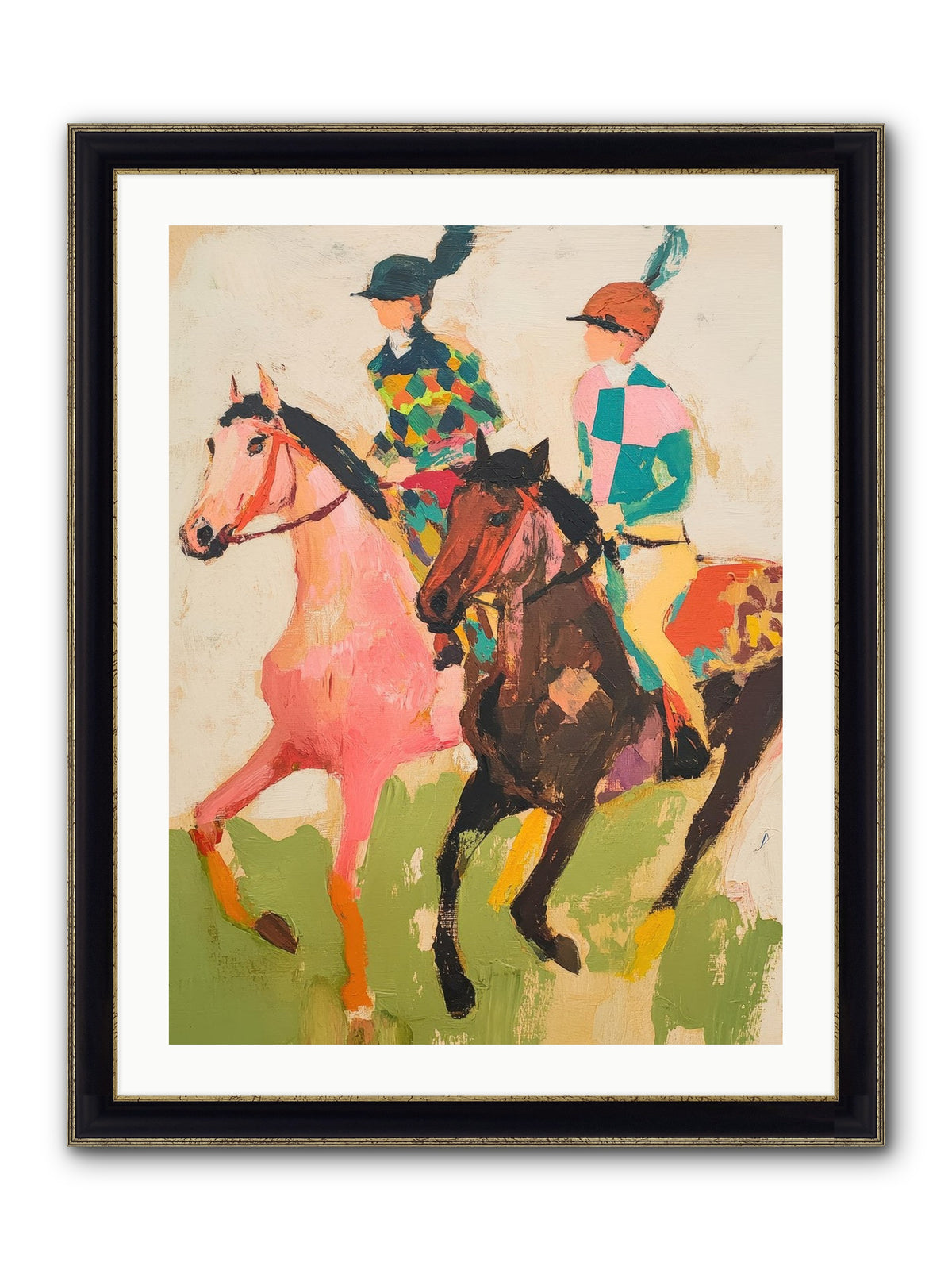 Dreamer's Canter No.2 Framed Print - Black & Gold 24x32