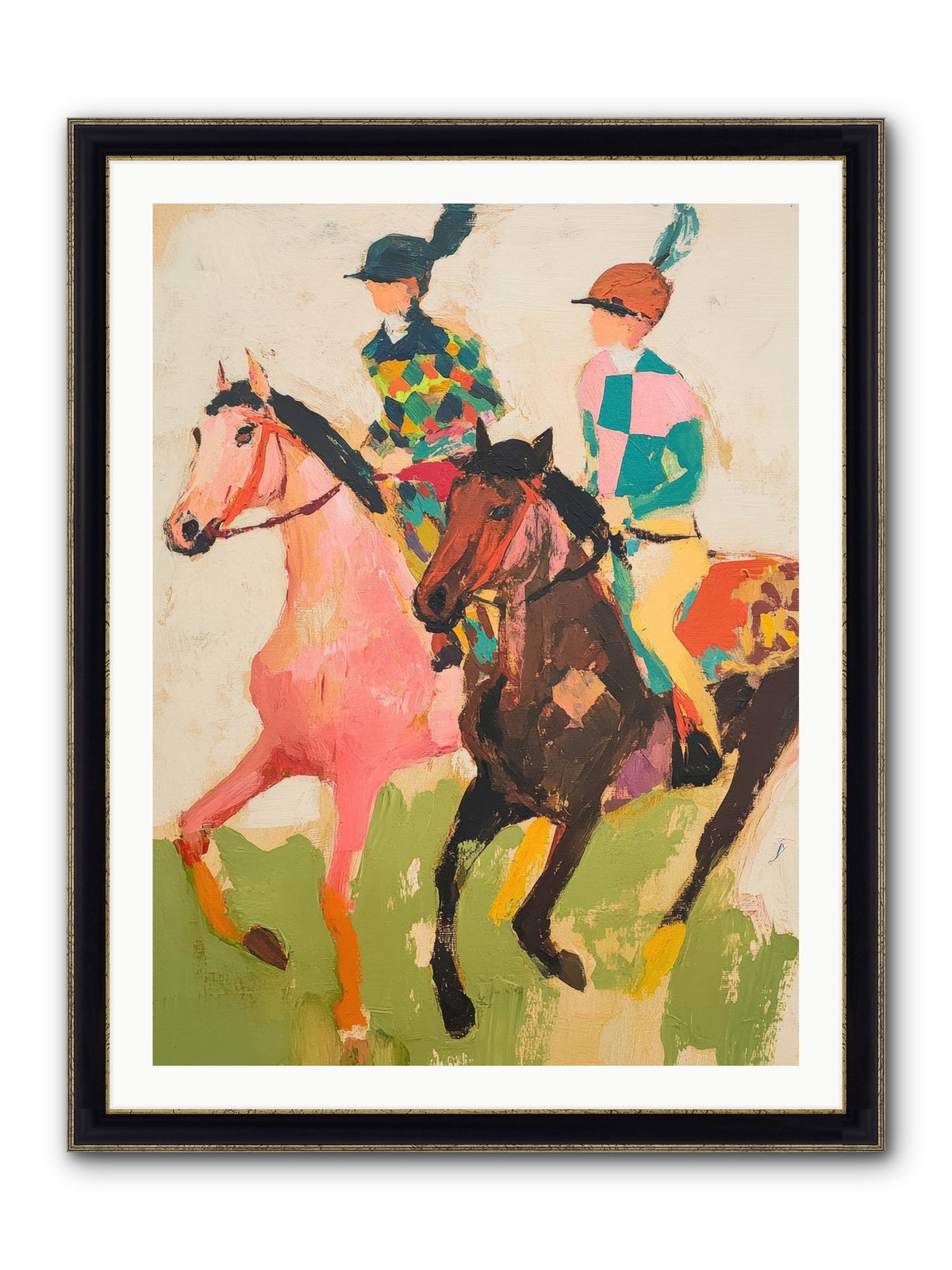 Dreamer's Canter No.2 Framed Print - Black & Gold 30x40