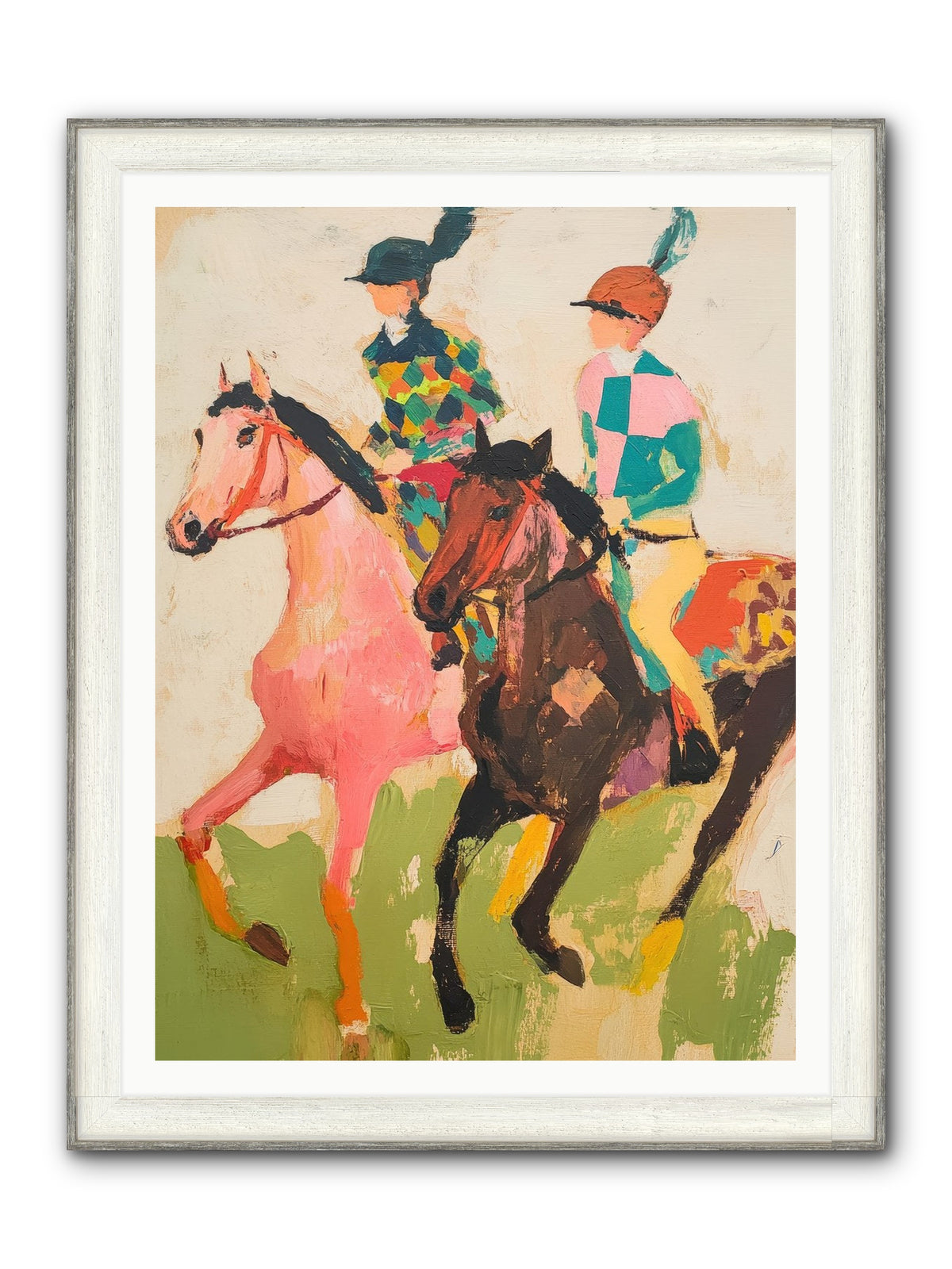 Dreamer's Canter No.2 Framed Print - Driftwood White 36x48