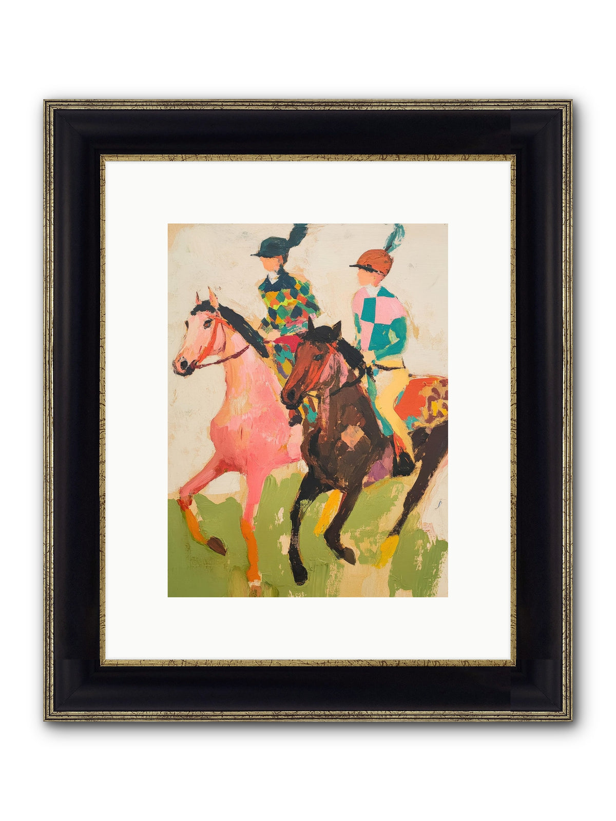 Dreamer's Canter No.2 Framed Print - Black & Gold 9x12