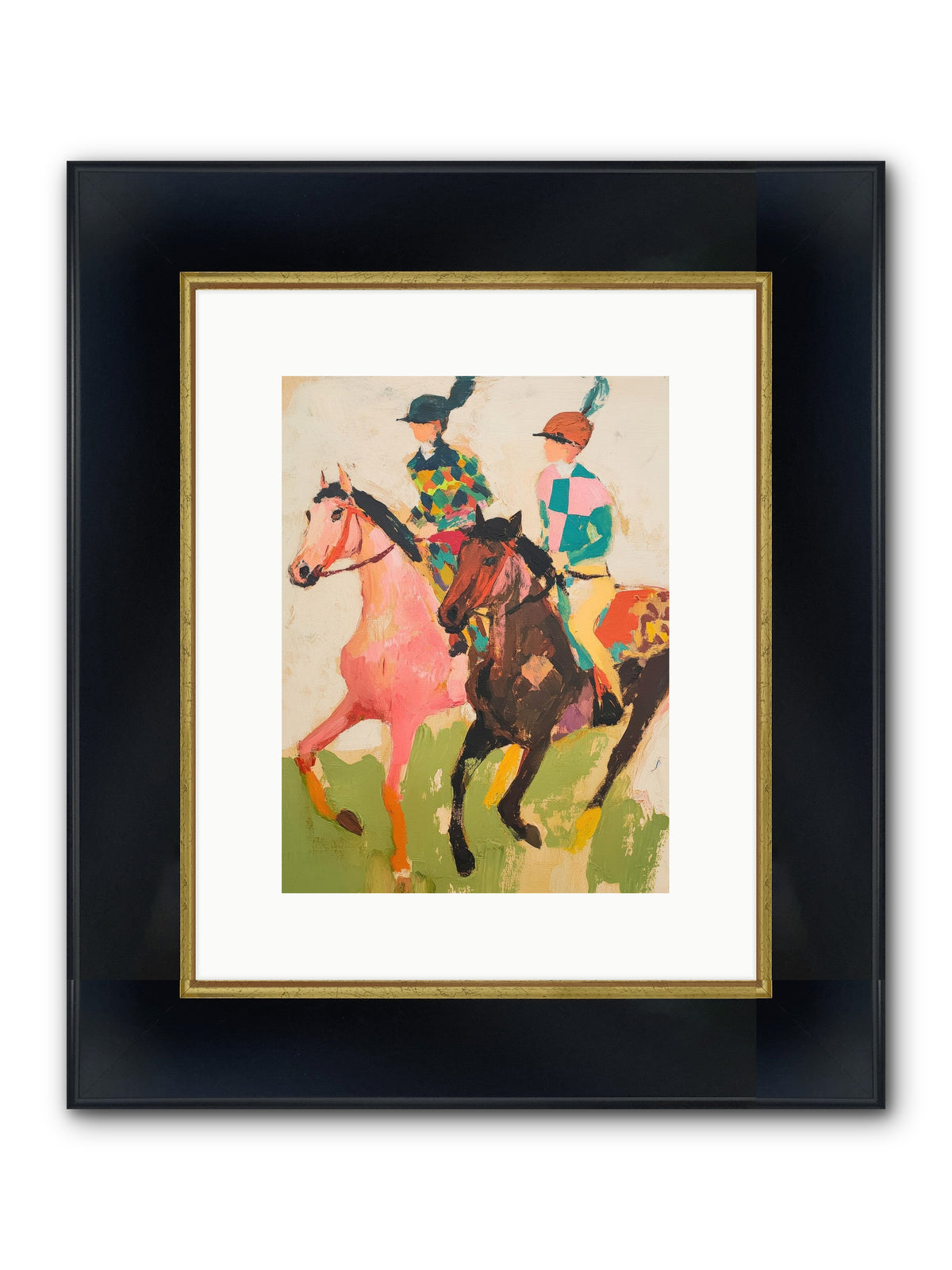 Dreamer's Canter No.2 Framed Print - Wide Black w/Gold 9x12