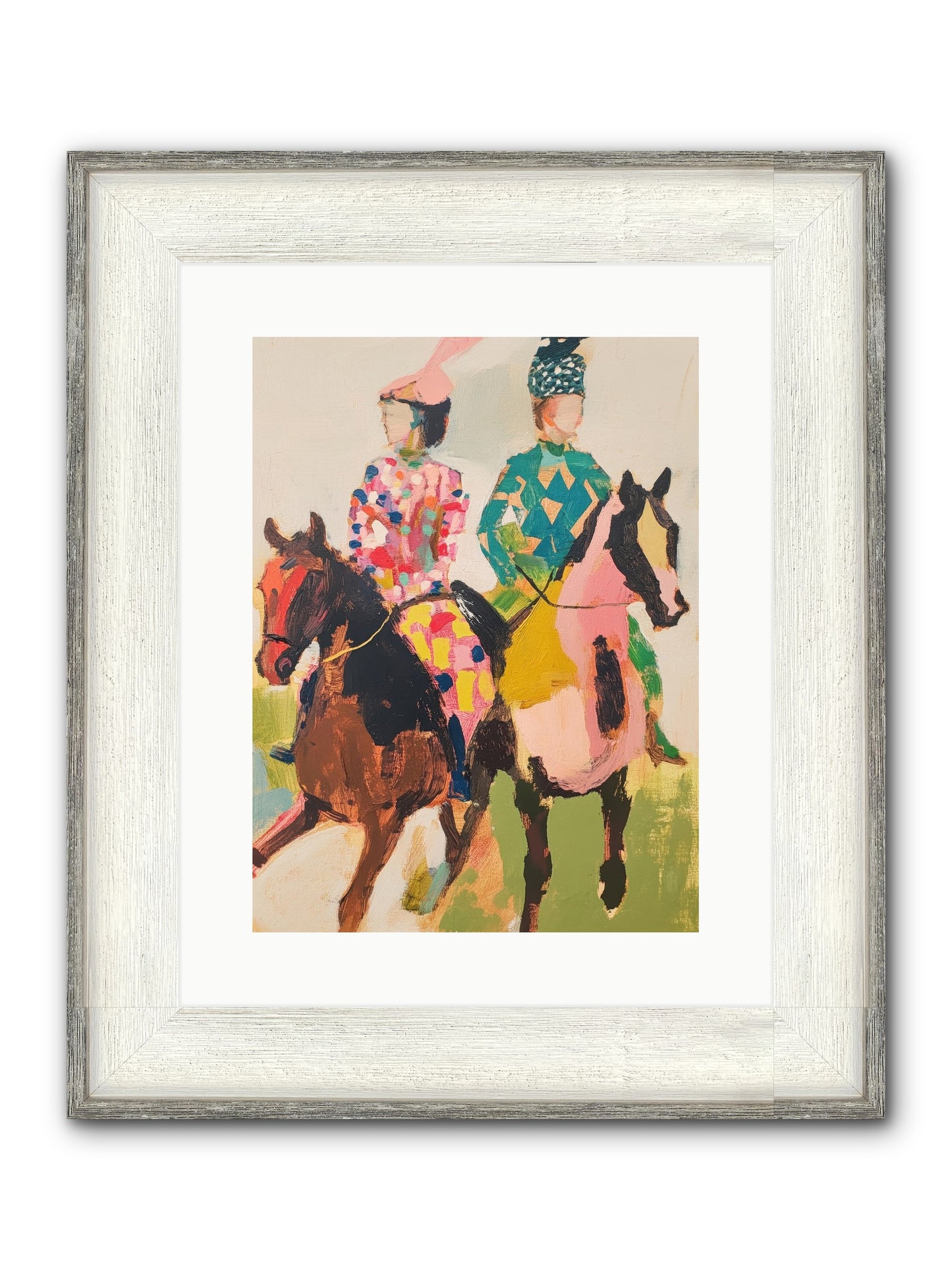 Dreamer's Canter No.3 Framed Print - Driftwood White 12x16