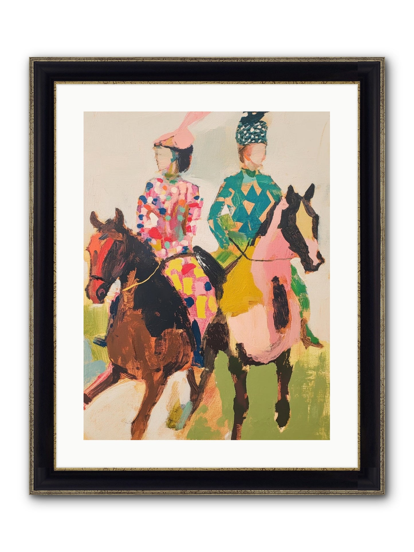 Dreamer's Canter No.3 Framed Print - Black & Gold 18x24