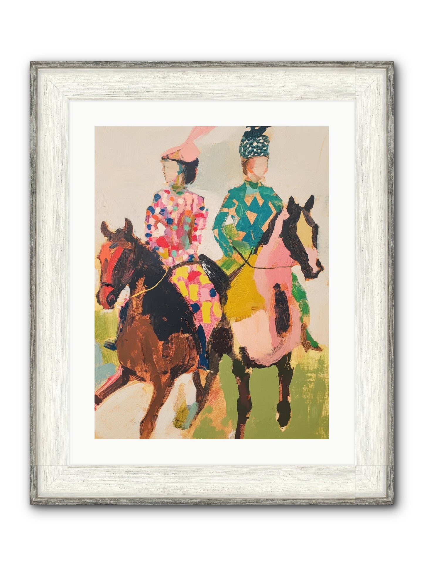 Dreamer's Canter No.3 Framed Print - Driftwood White 18x24