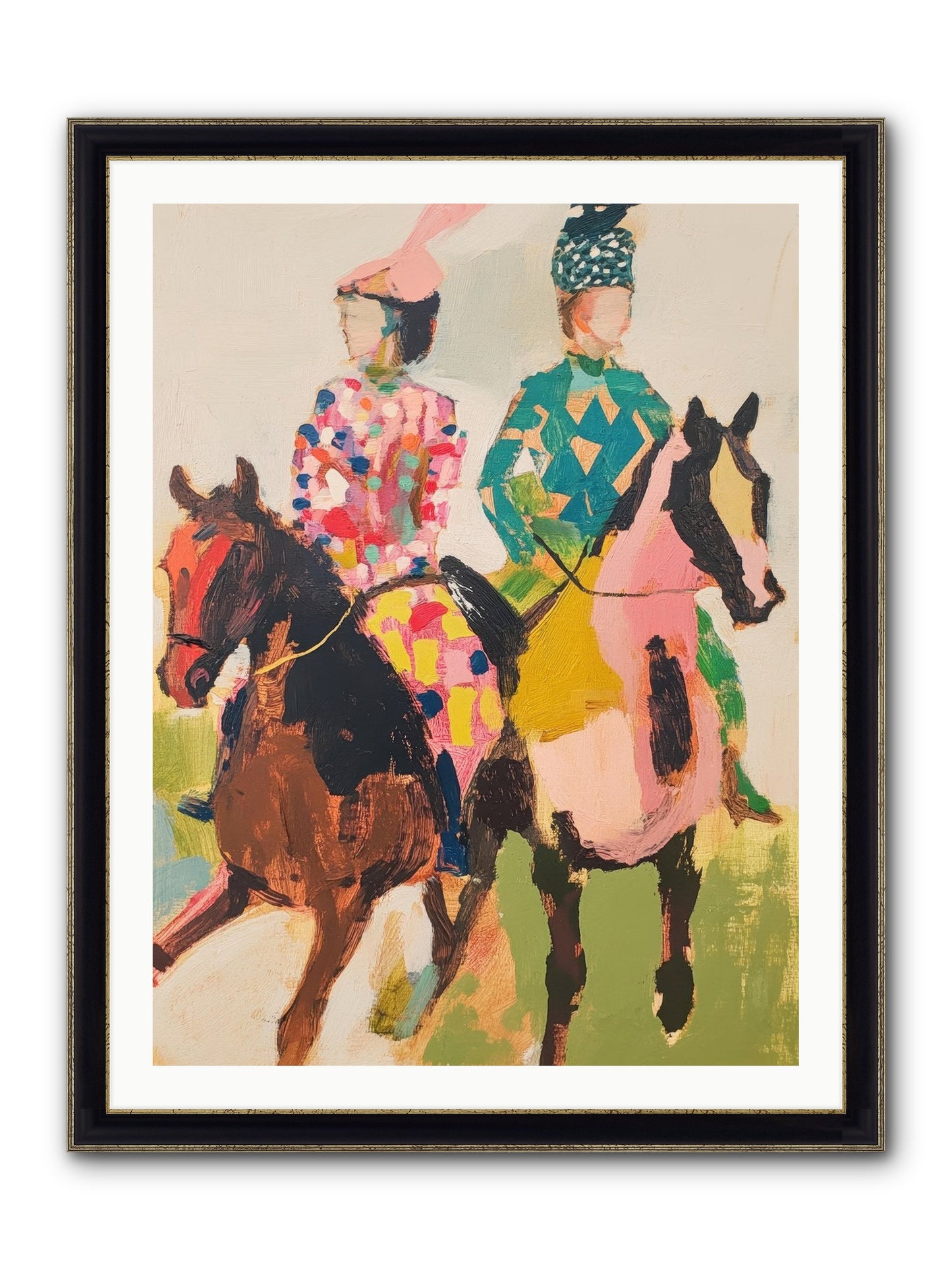 Dreamer's Canter No.3 Framed Print - Black & Gold 30x40
